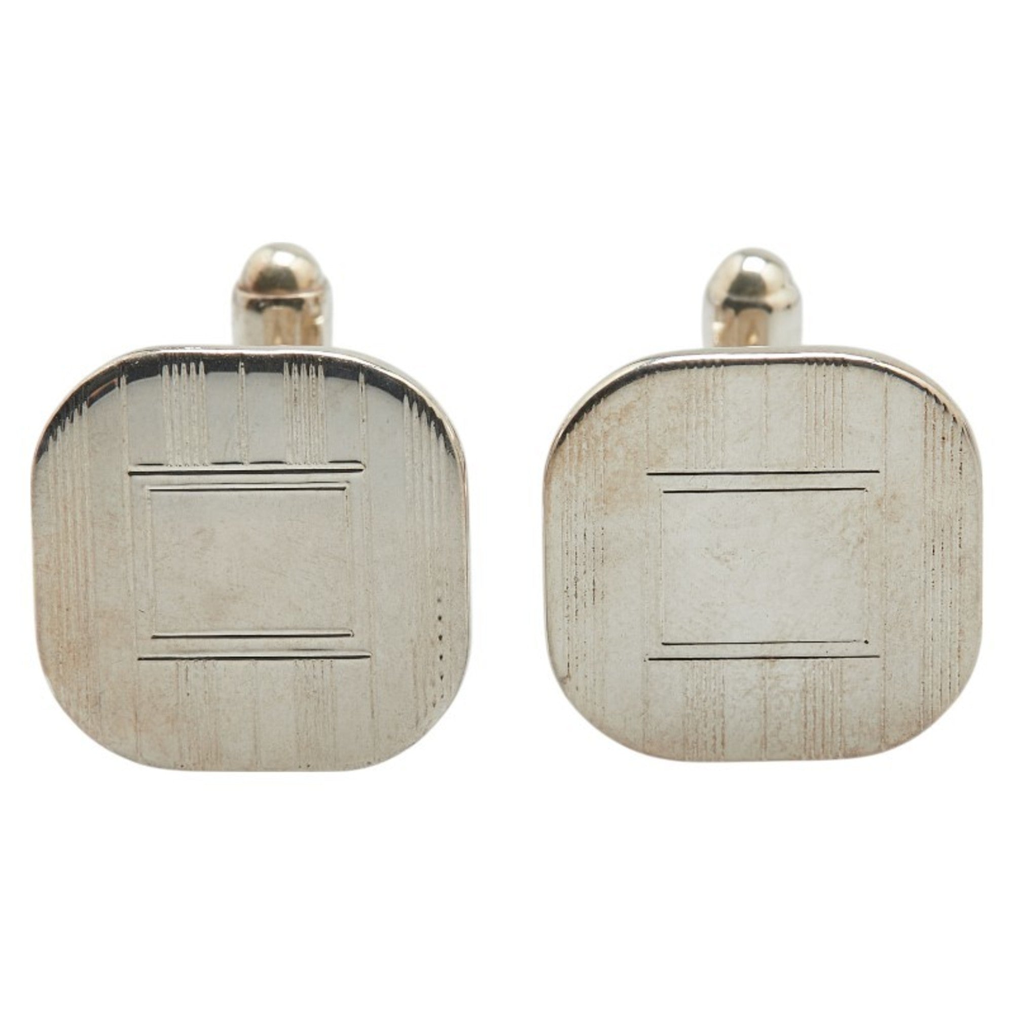 Silver Metal Cufflinks Bracelet