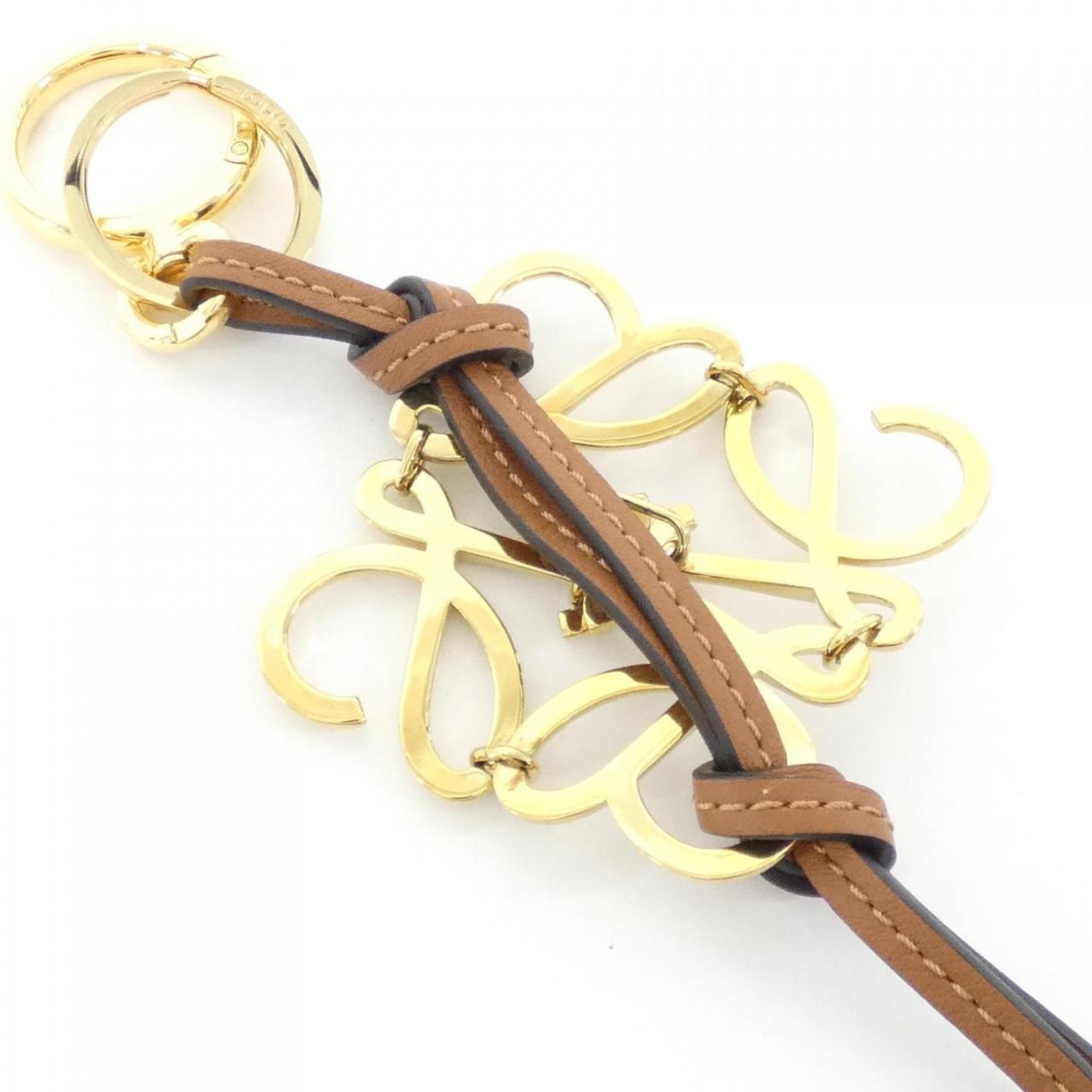 Charm Leather Brown and Gold Handbag Charm