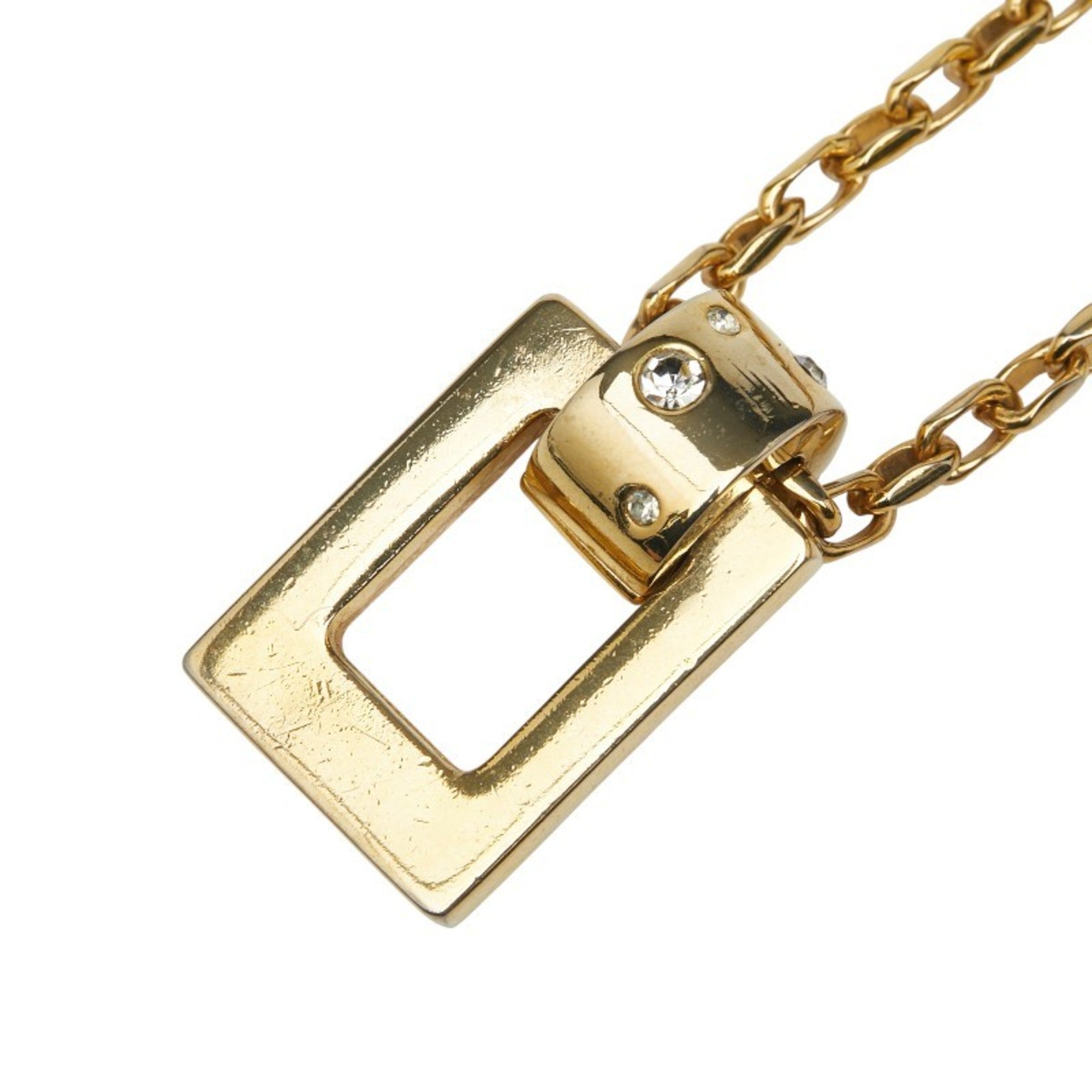 Pendant Necklace Gold With Rhinestone