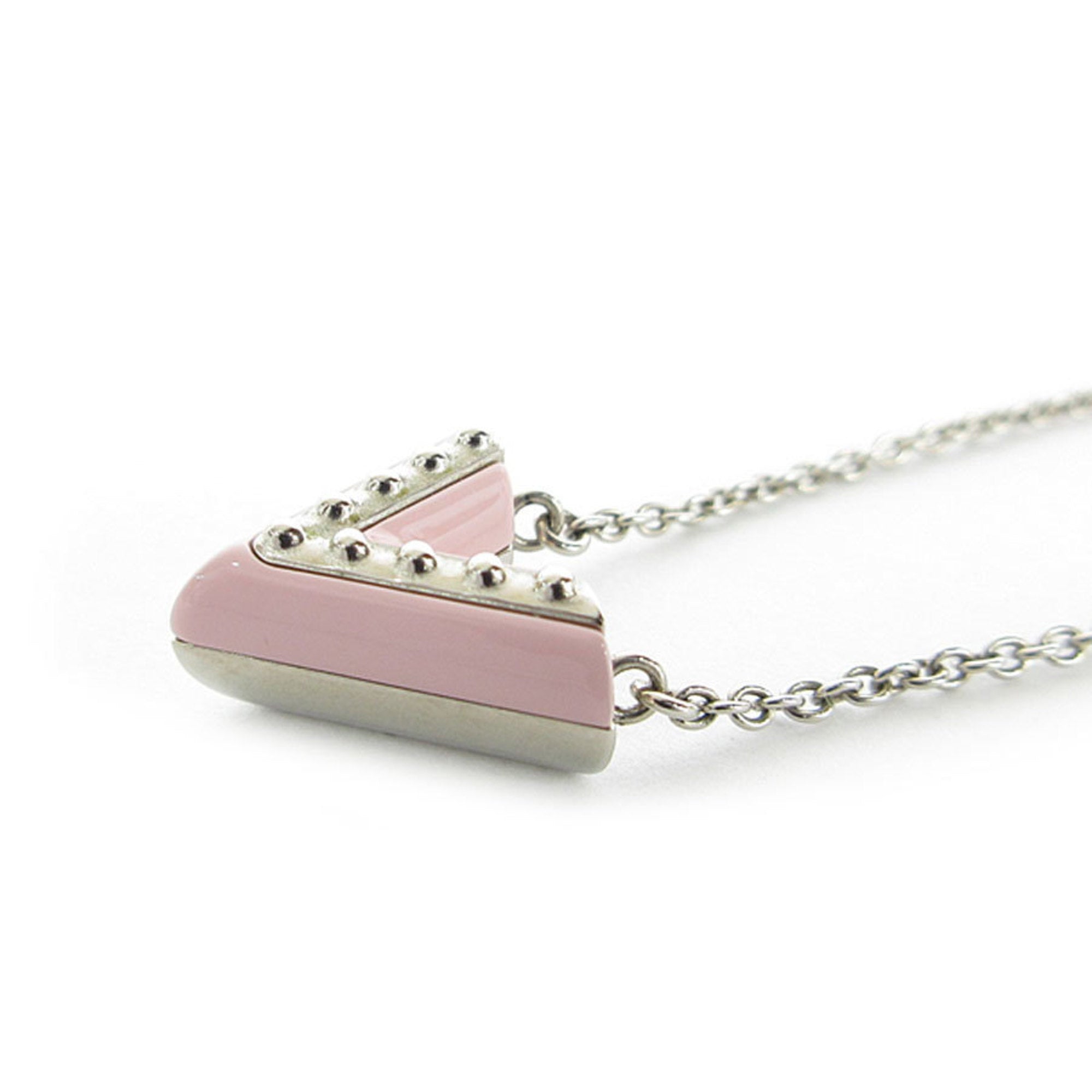 Essential V Pendant Necklace Pink