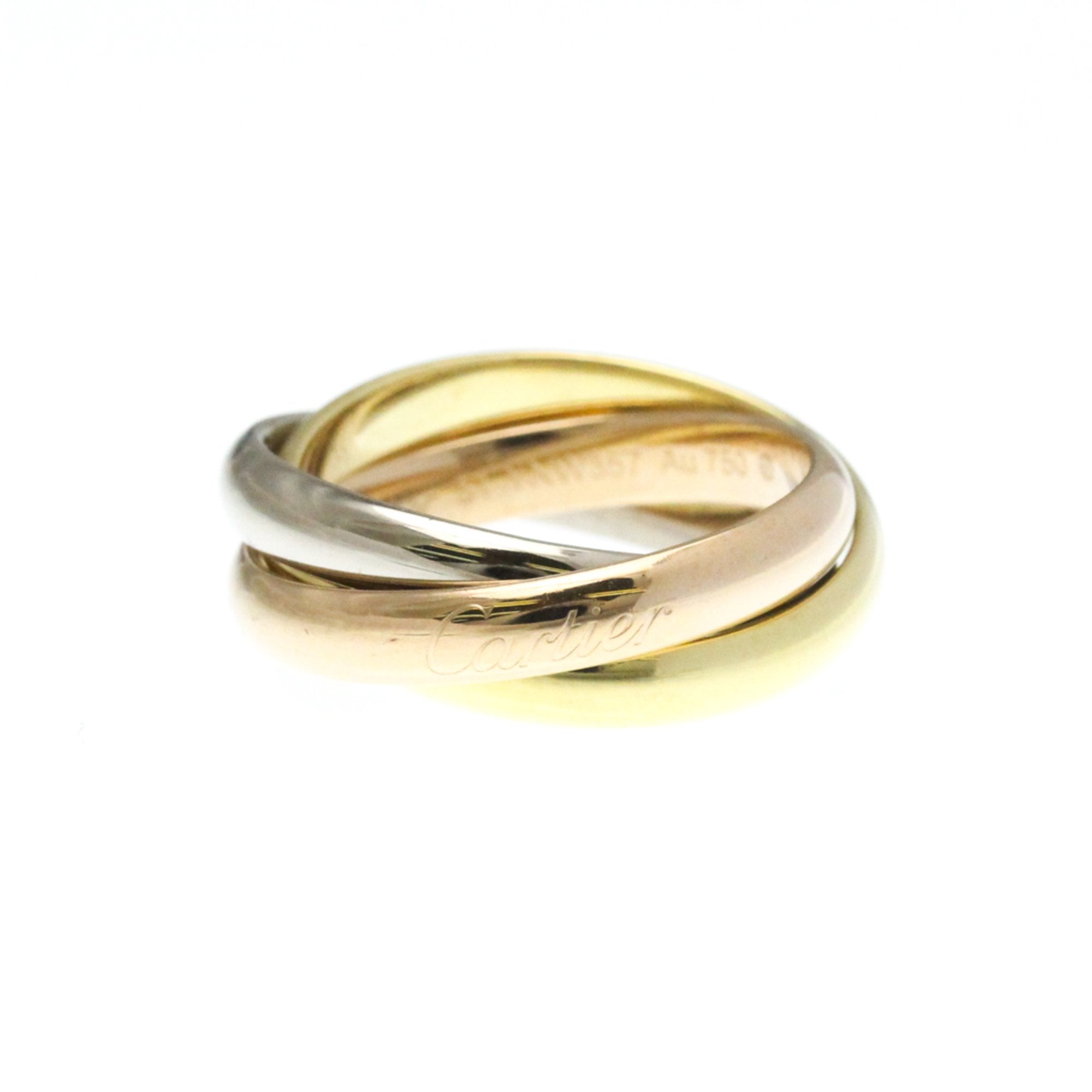 Vendome Louis Cartier Band Ring 18K Tricolor Gold