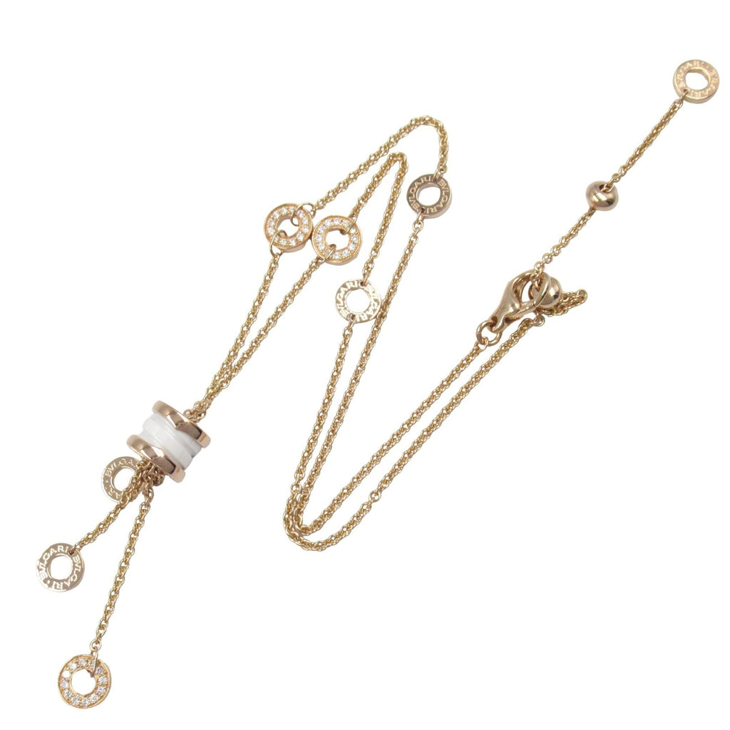 B.Zero1 Pendant Necklace Ceramic and 18K Rose Gold with Diamond