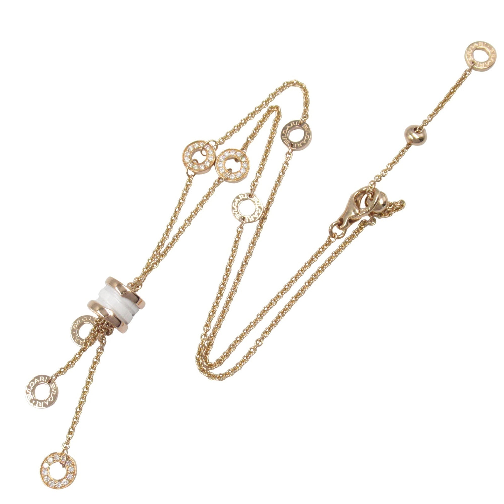 B.Zero1 Pendant Necklace Ceramic and 18K Rose Gold with Diamond