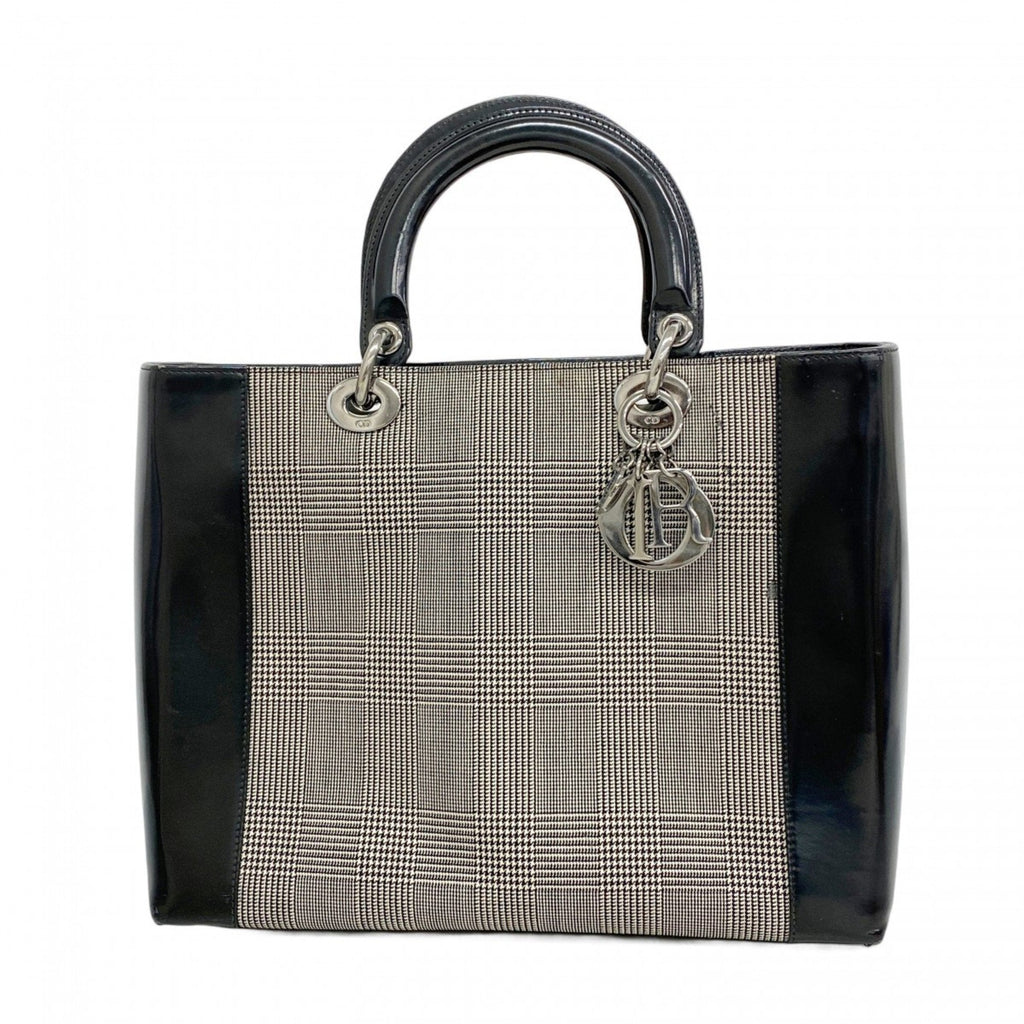 Vintage Lady Dior Bag Printed Leather Medium