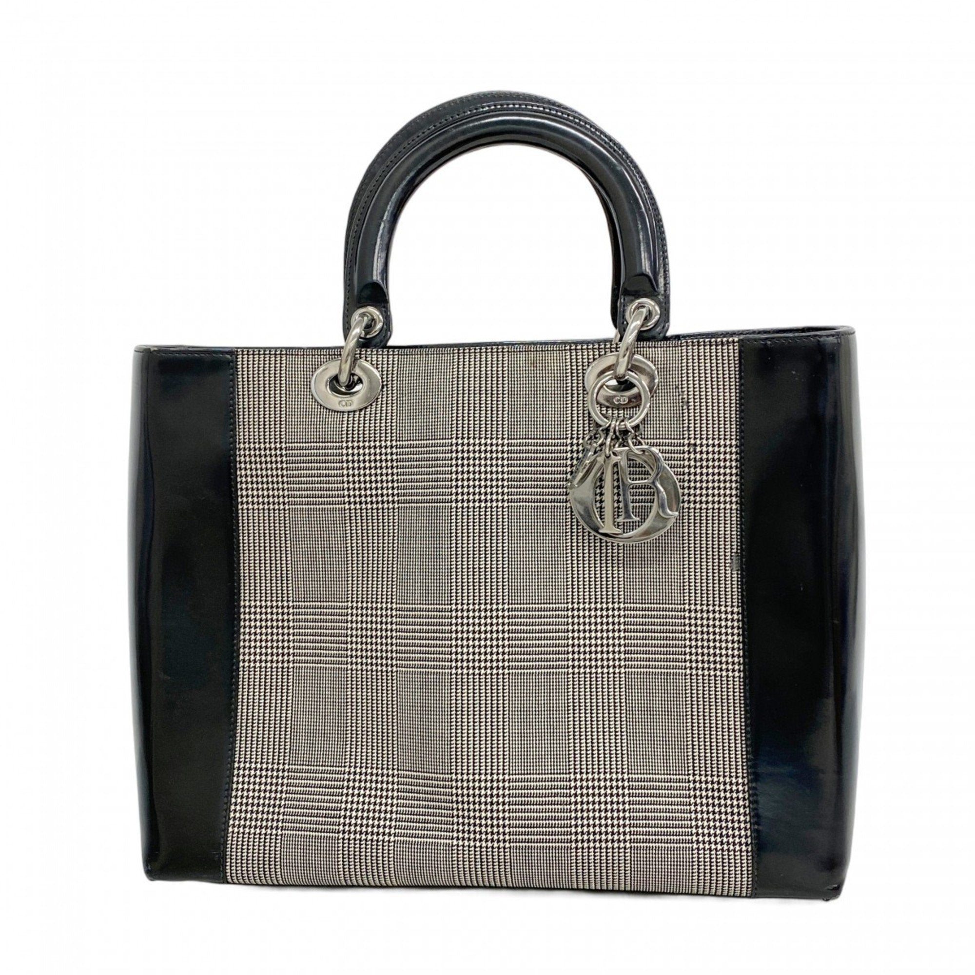 Vintage Lady Dior Bag Printed Leather Medium
