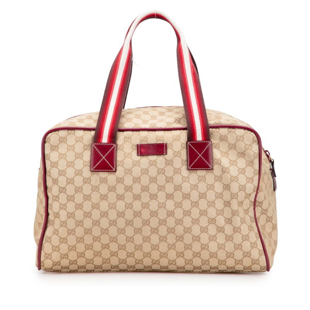 Web Carry On Duffle Bag GG Canvas Large