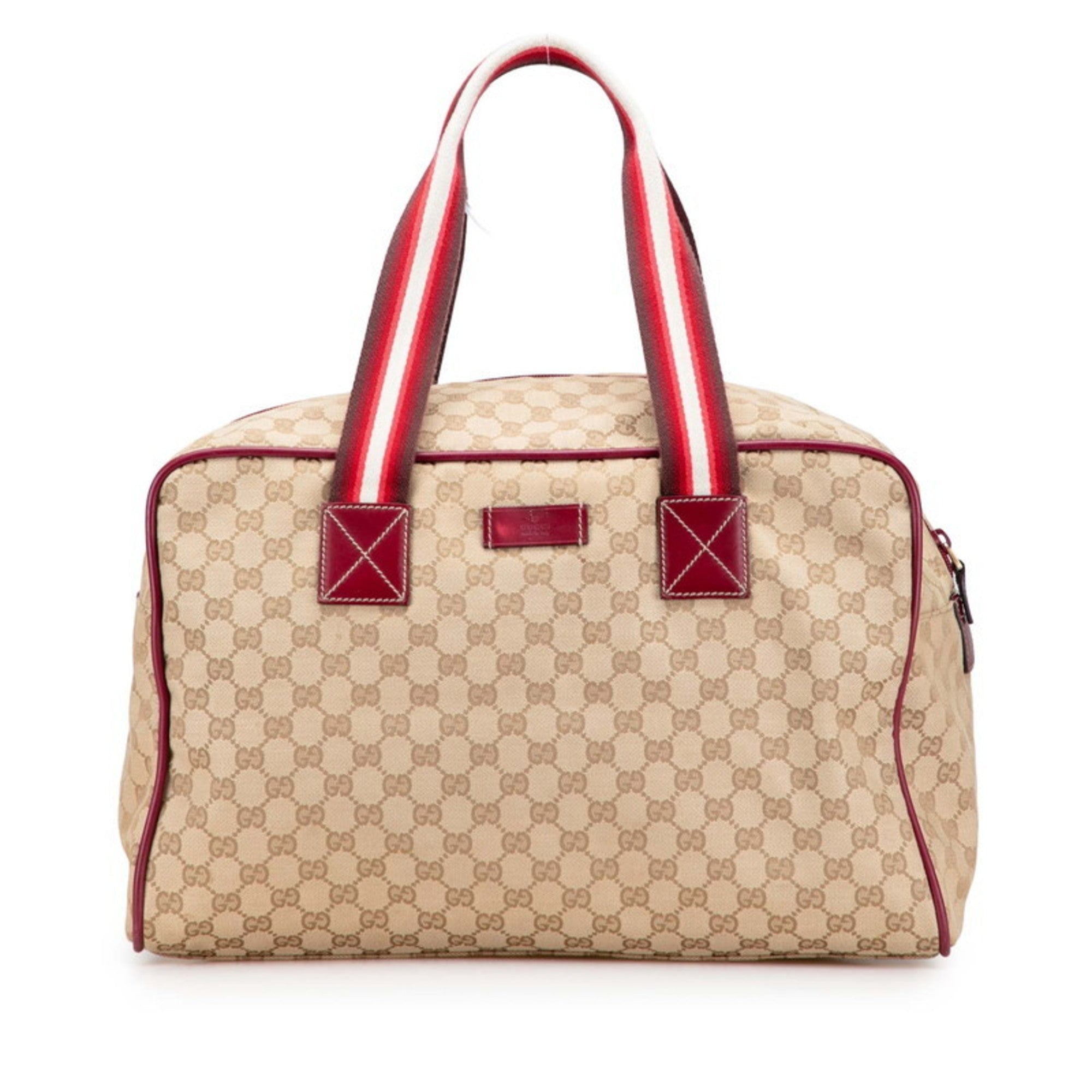 Web Carry On Duffle Bag GG Canvas Large