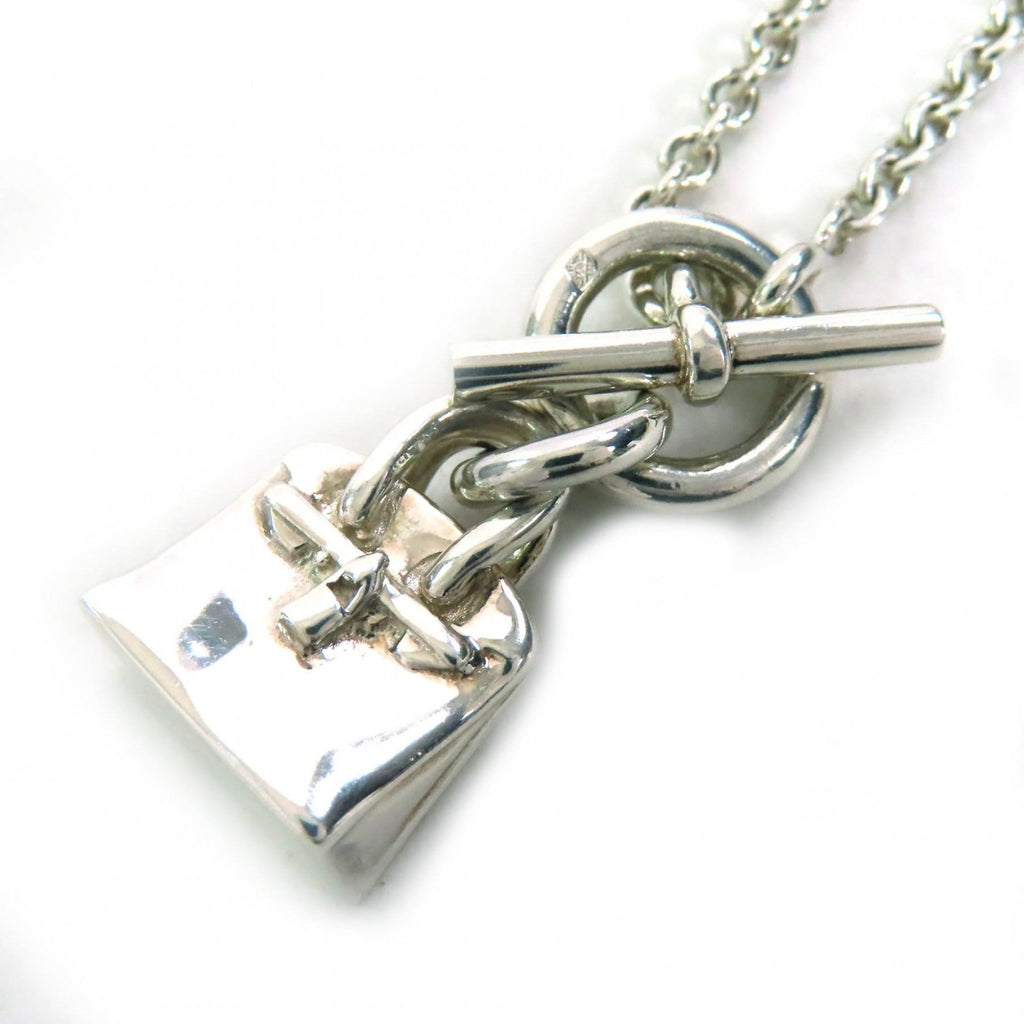 Mini Birkin Amulet Pendant Necklace Sterling Silver