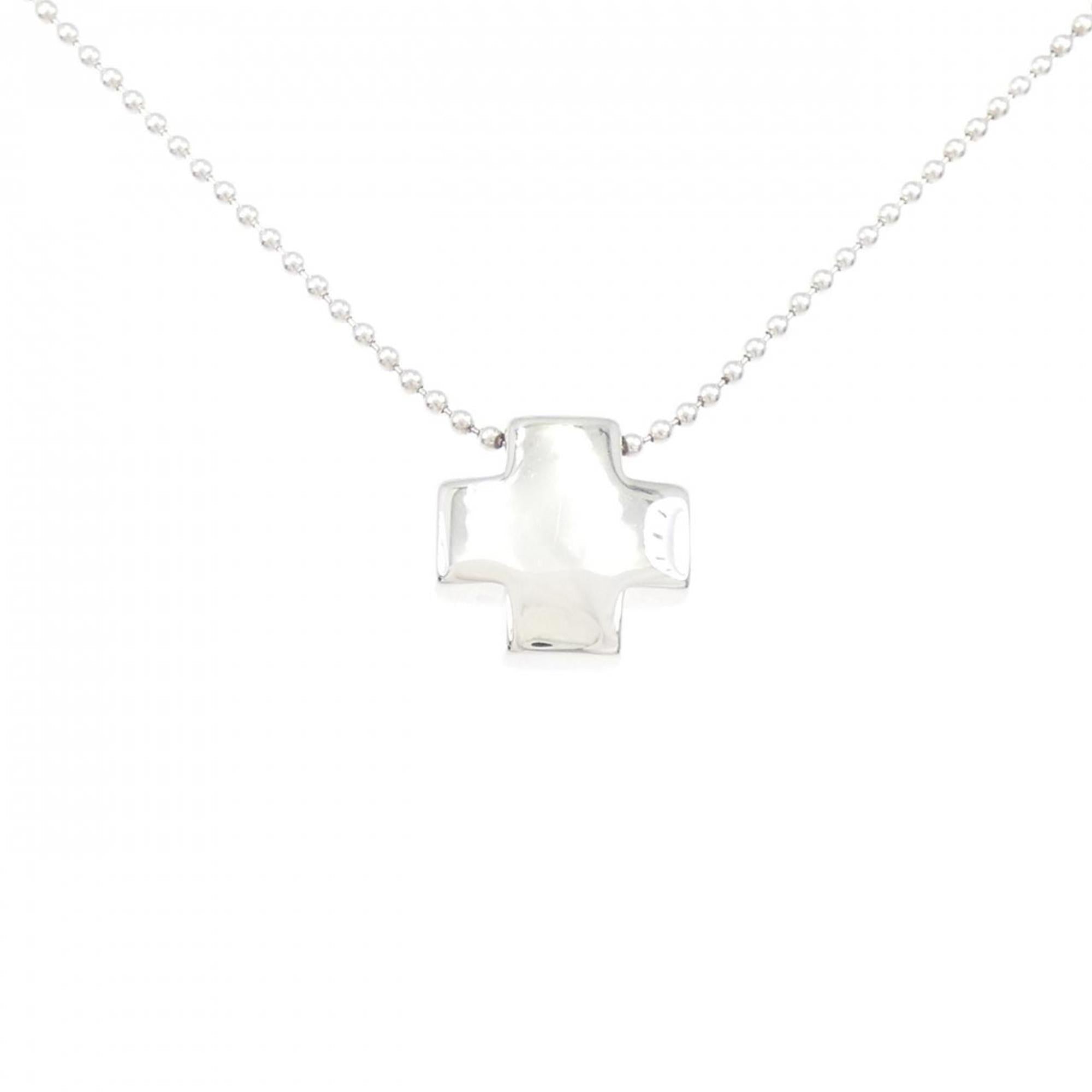 Roman Cross Pendant Necklace Sterling Silver