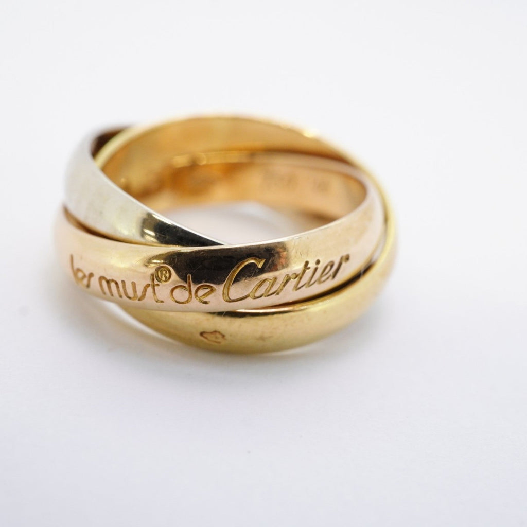 Vendome Louis Cartier Band Ring 18K Tricolor Gold