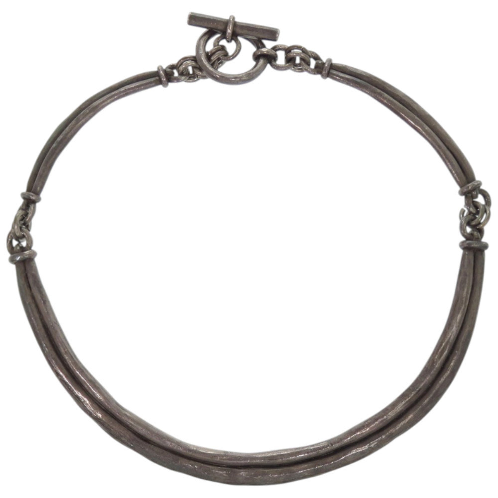 Vintage Choker Necklace Metal Silver