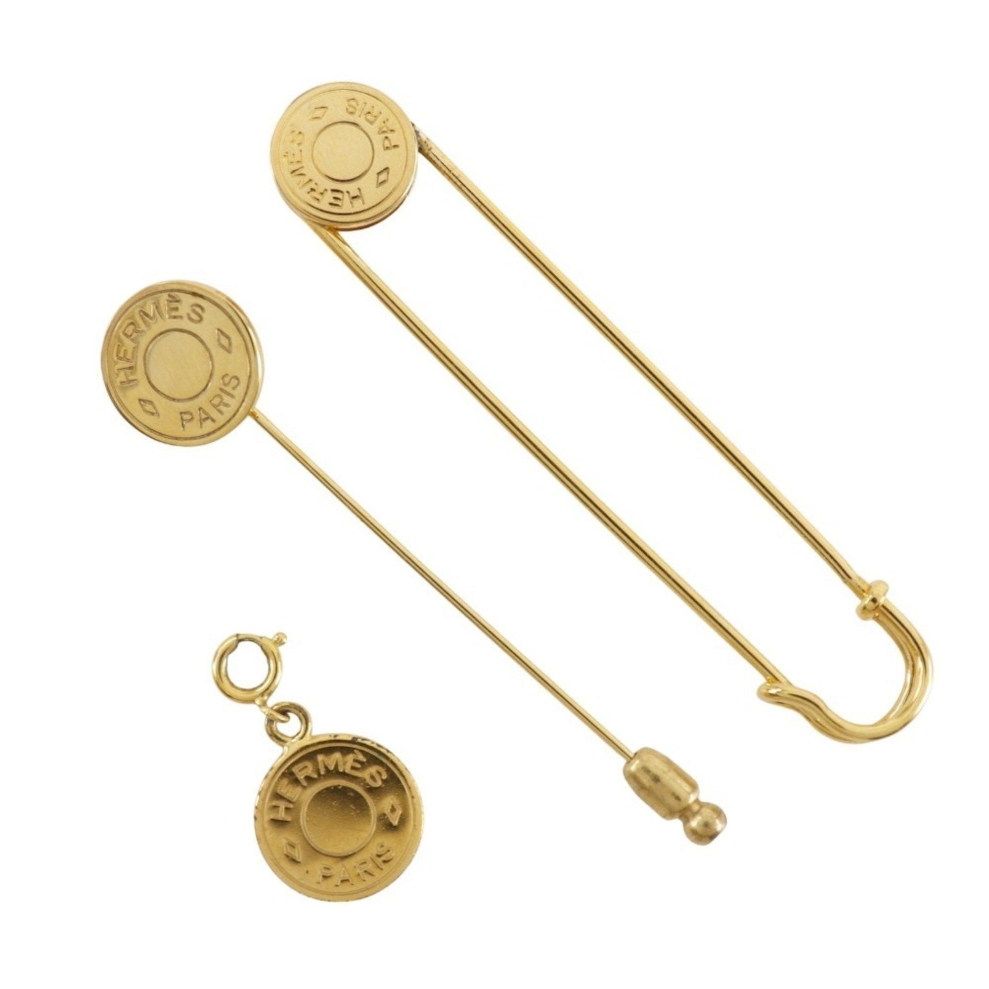 Brooch Set With Pendant Top Gold