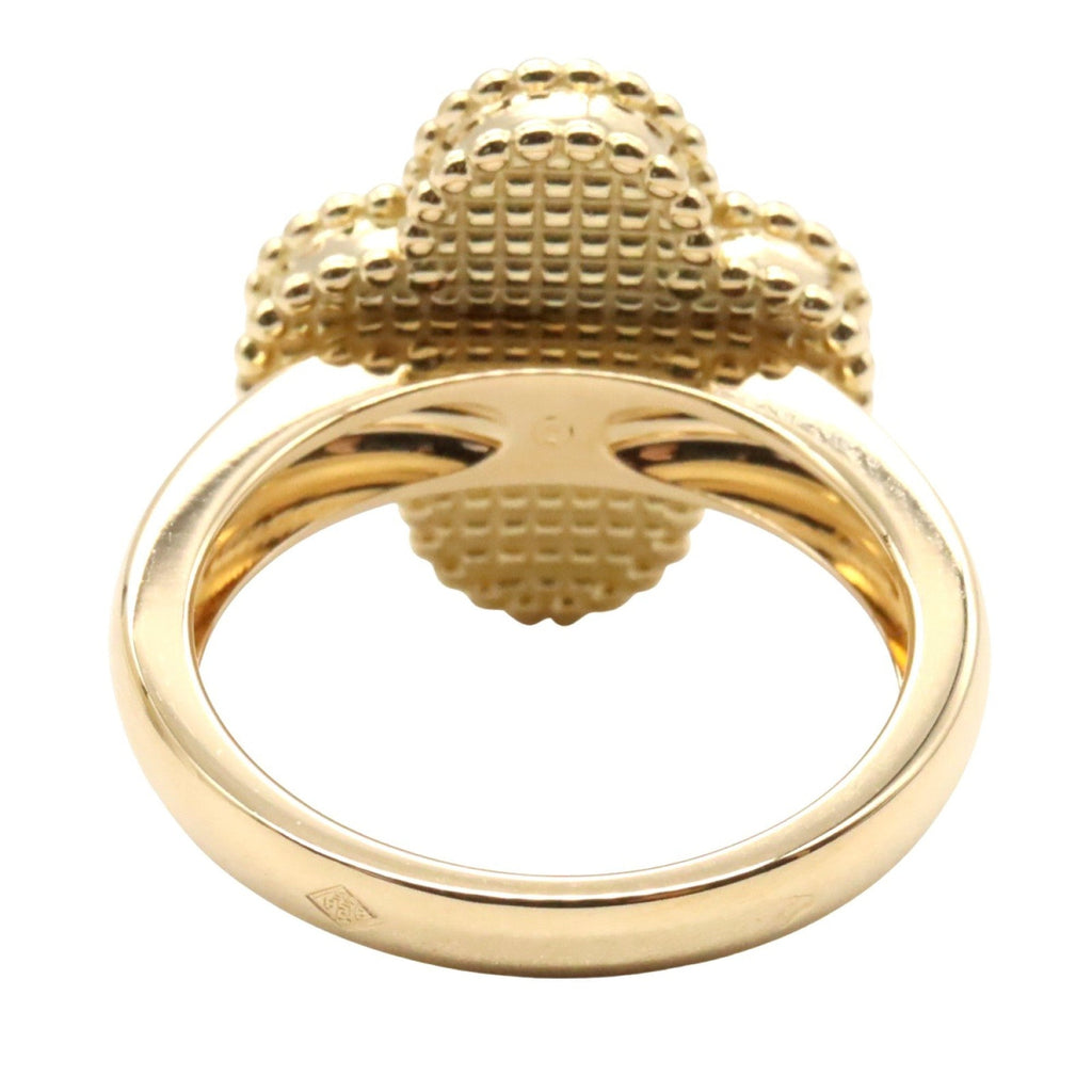 Vintage Alhambra Ring 18K Yellow Gold and Onyx