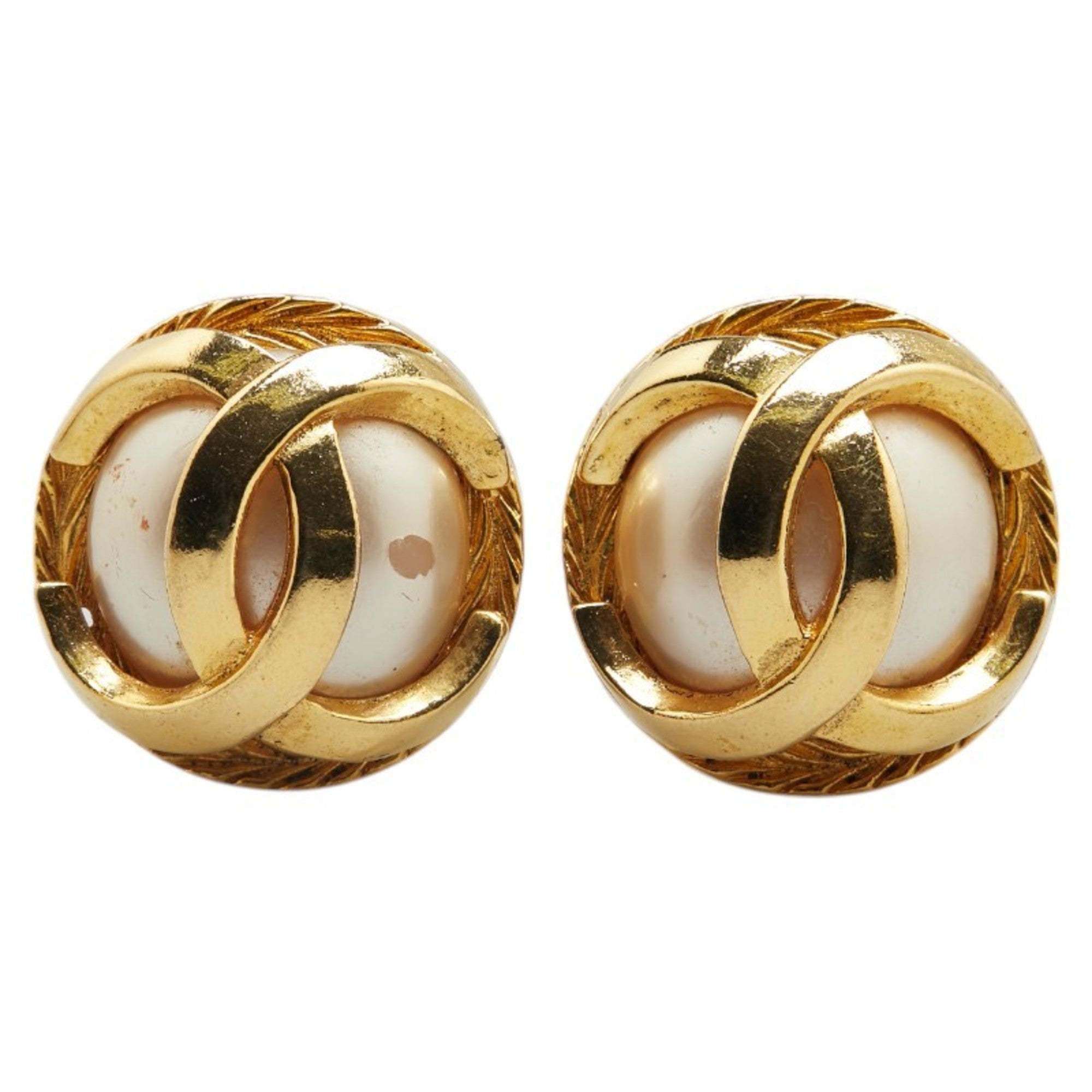 CC Logo Clip-On Earrings Metal