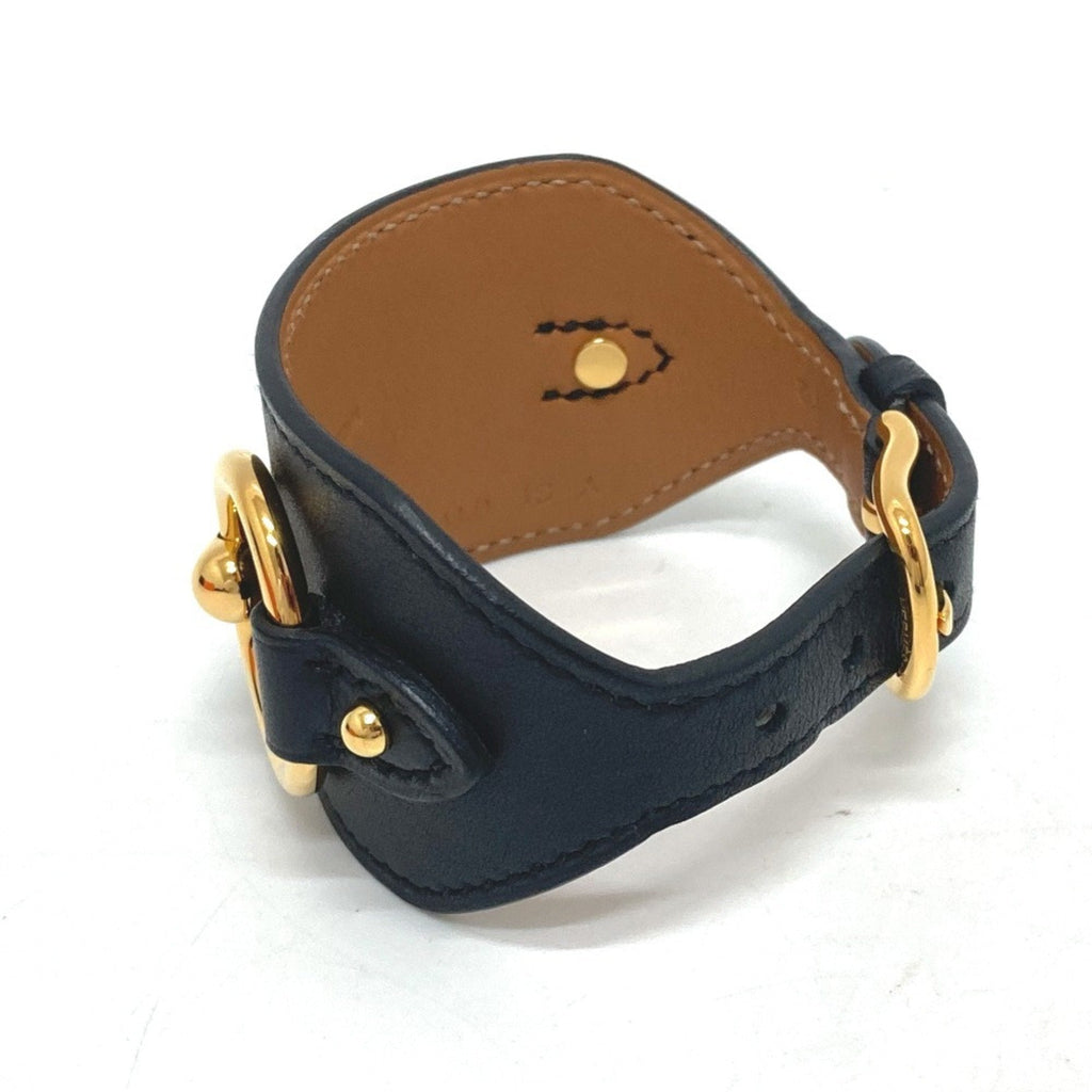 Bangle Bracelet Swift Leather Black