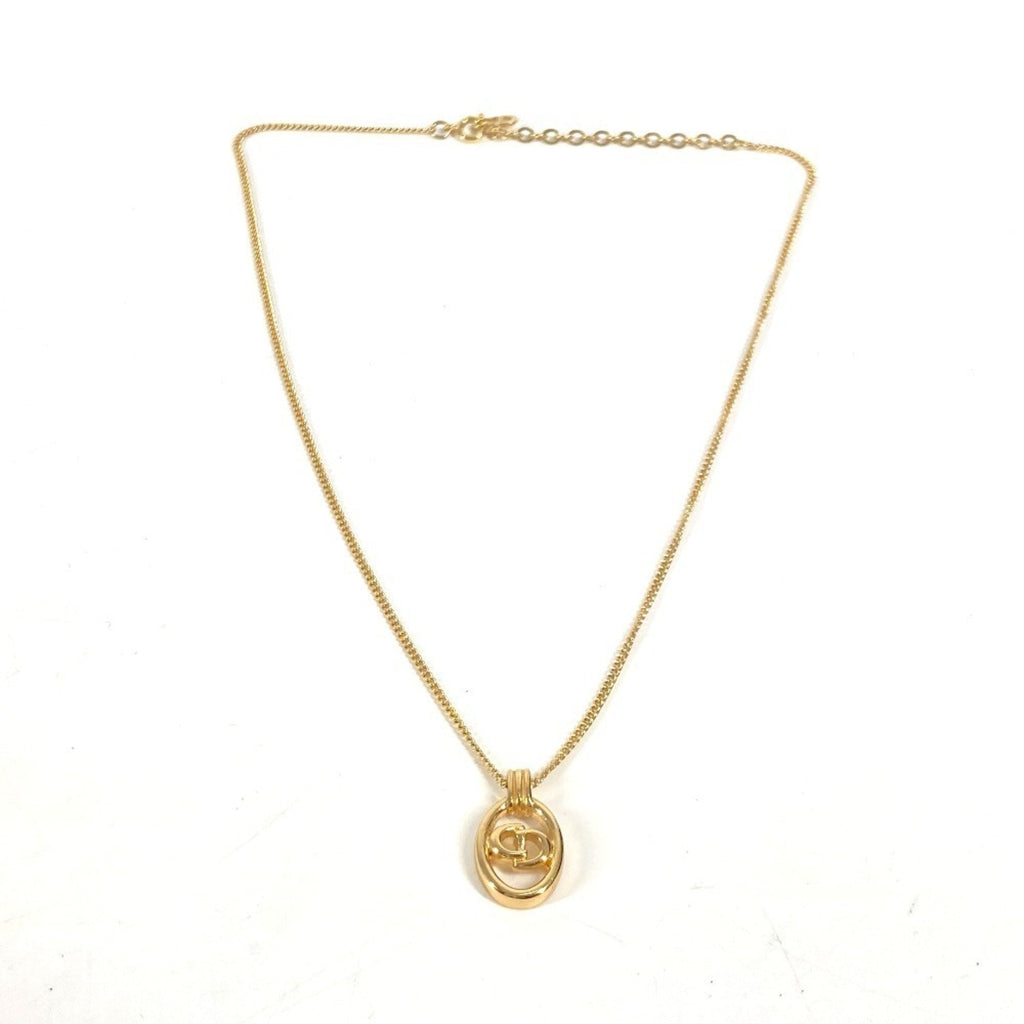 Vintage Pendant Necklace Metal Gold