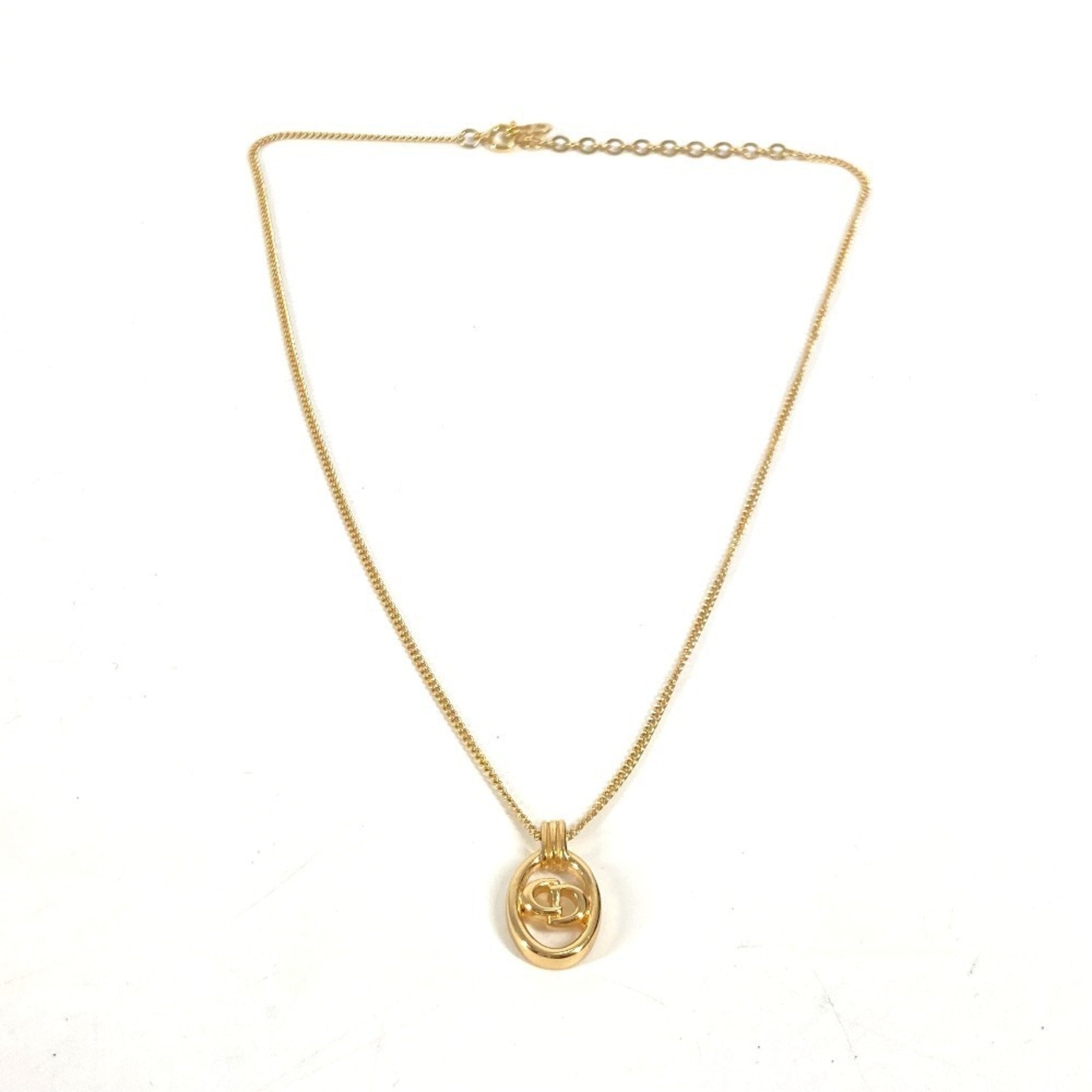 Vintage Pendant Necklace Metal Gold