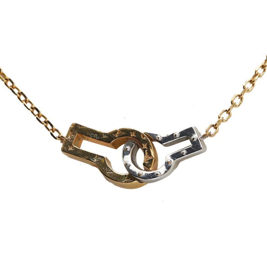 Pendant Necklace Gold and Silver Metal
