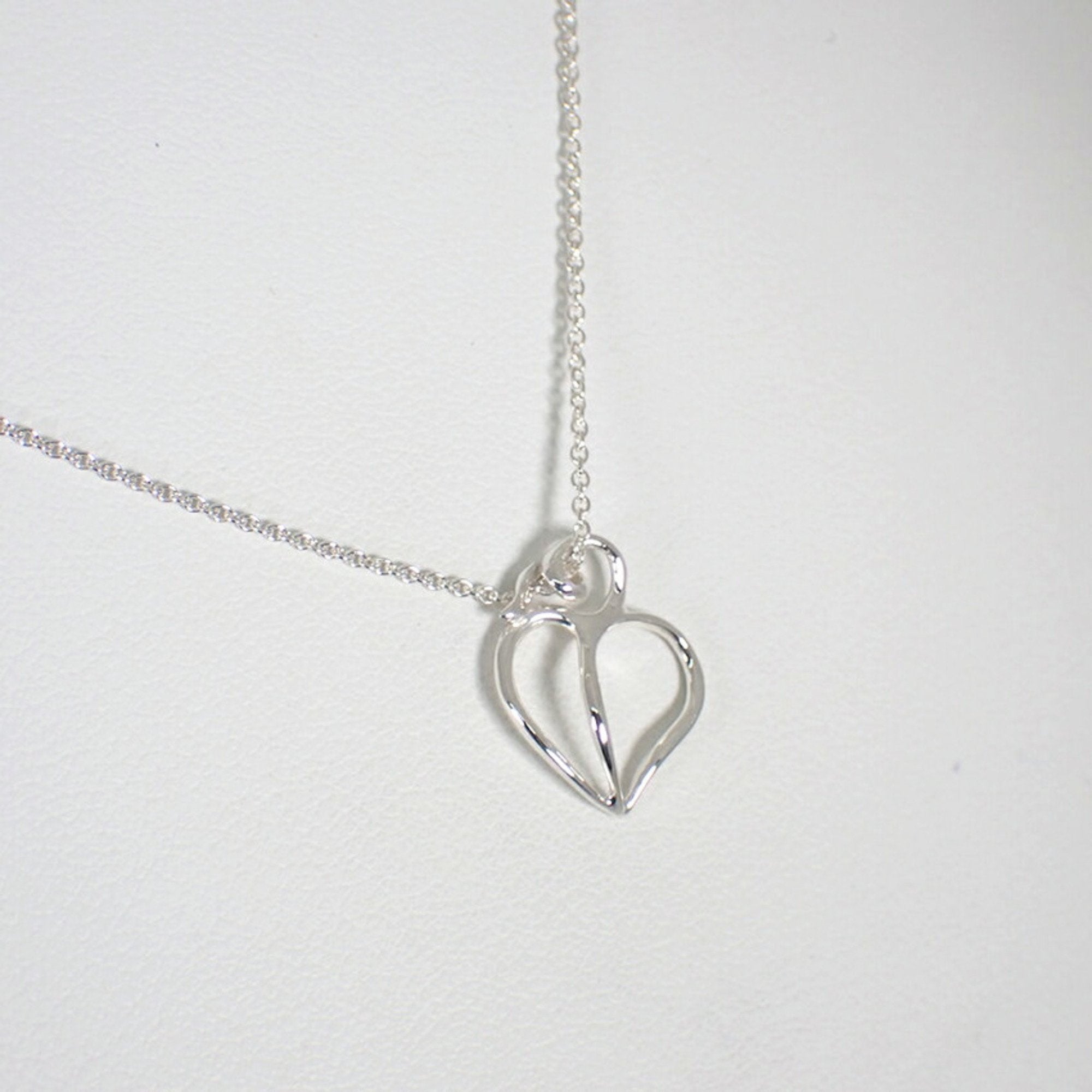 Heart Pendant Necklace Sterling Silver