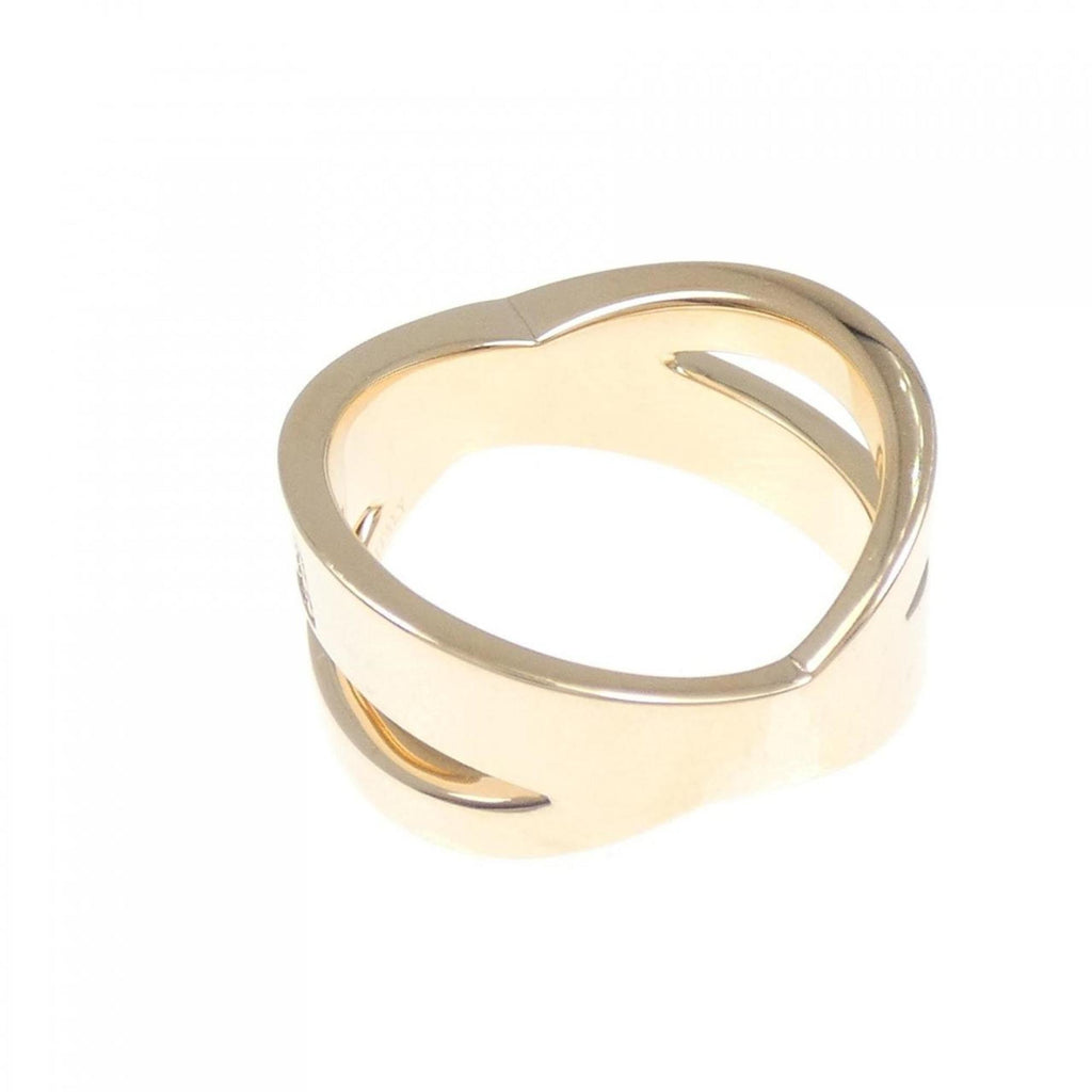 X Wide Ring Pink with Diamond