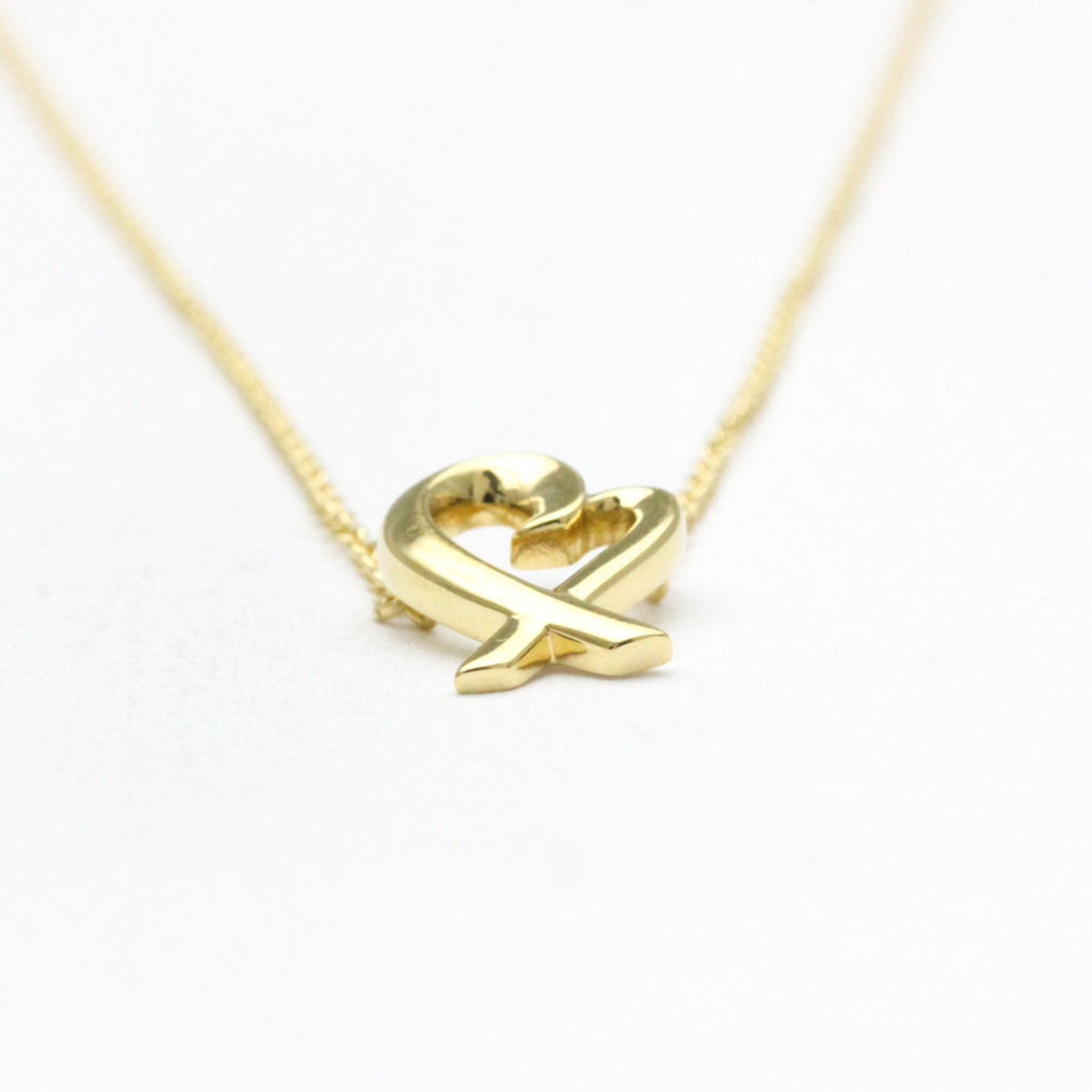 Loving Heart Pendant Necklace 18K Yellow Gold