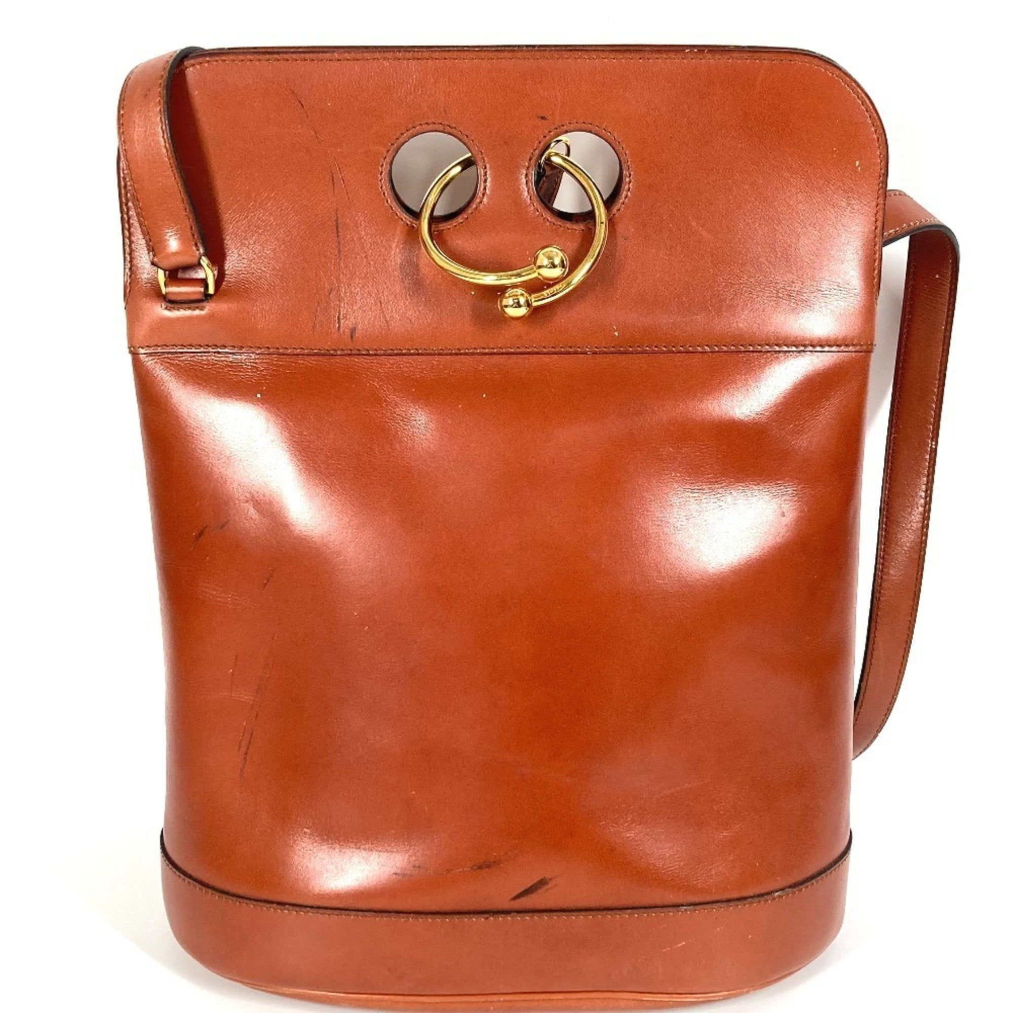 Vintage Looping Closure Saddle Bag Leather Medium
