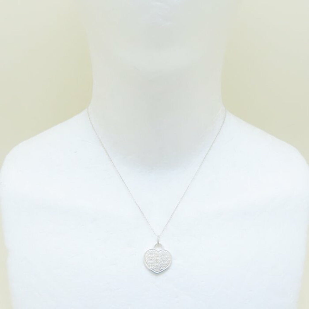 Heart Pendant Necklace Sterling Silver
