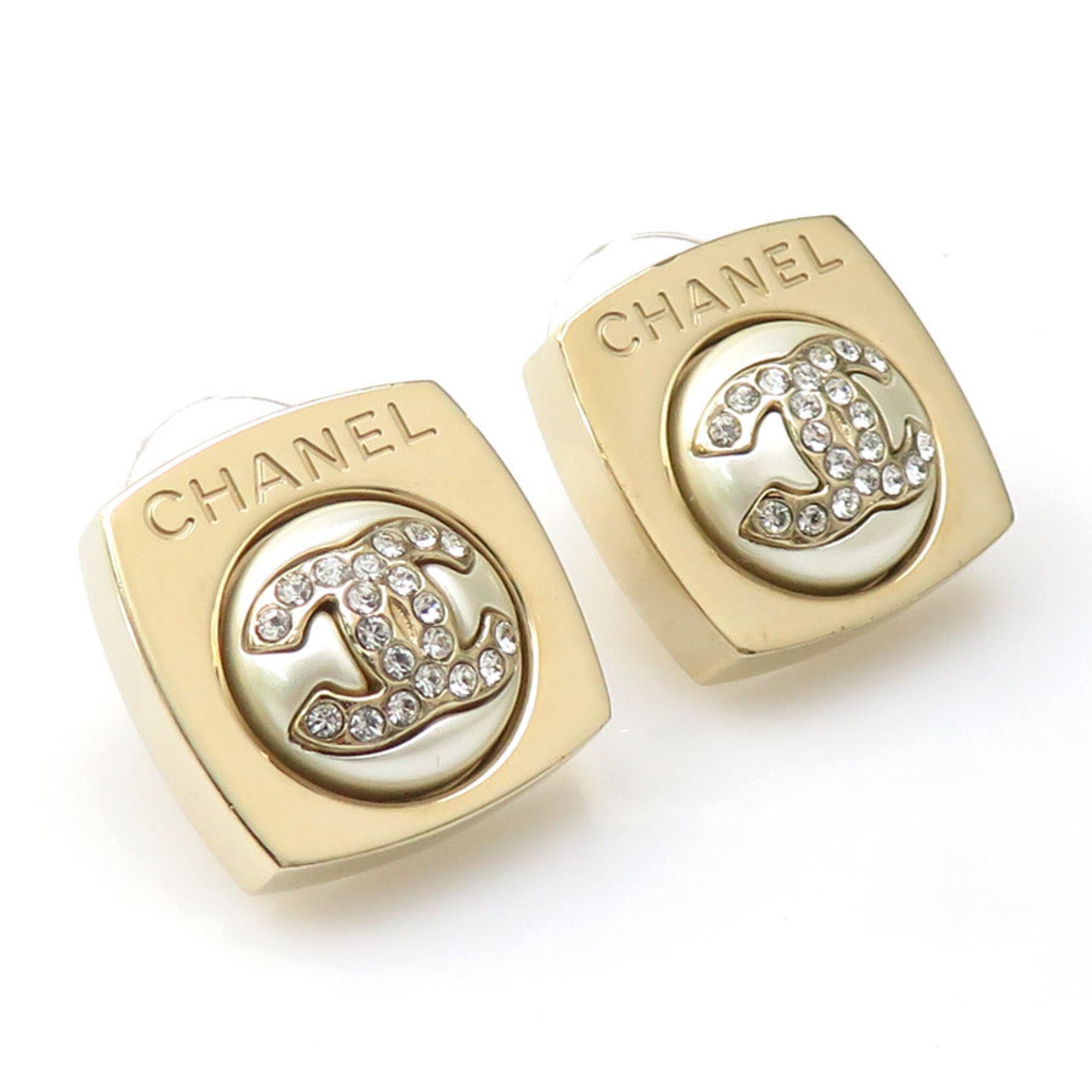 CC Logo Earrings Gold-Tone Metal Gold-Tone Metal