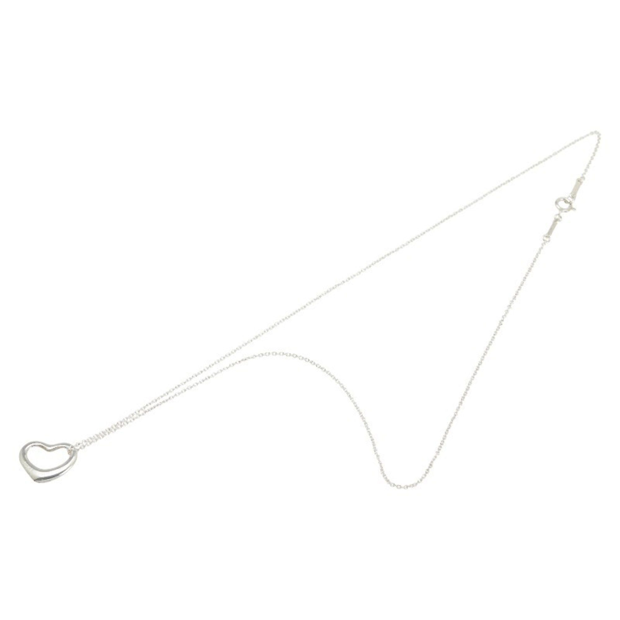 Open Heart Pendant Necklace Sterling Silver 12.7mm