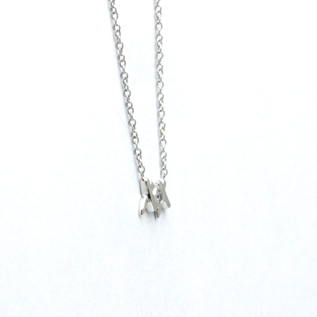 Pendant Necklace 18K White Gold with Diamond