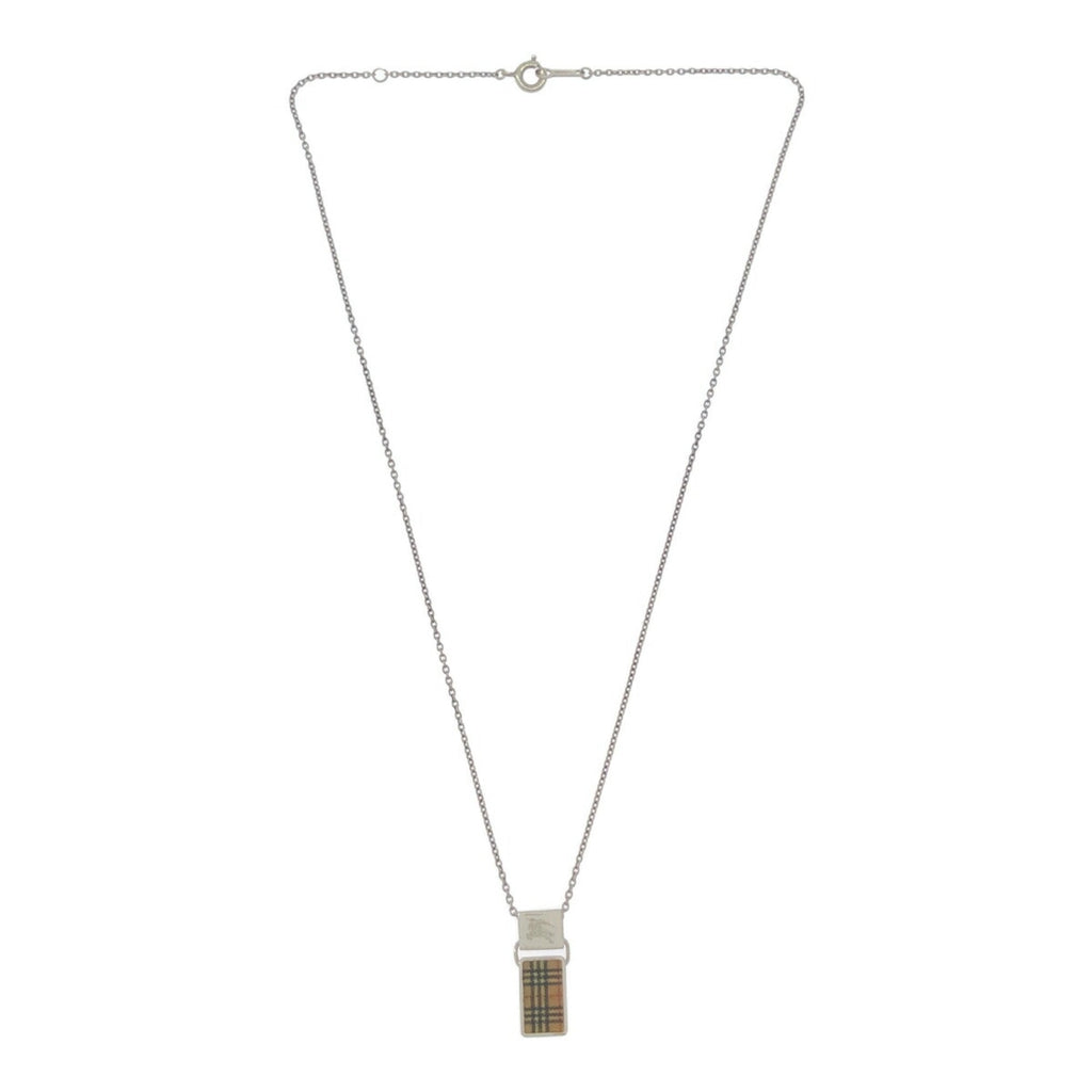 Nova Check Pendant Necklace Sterling Silver