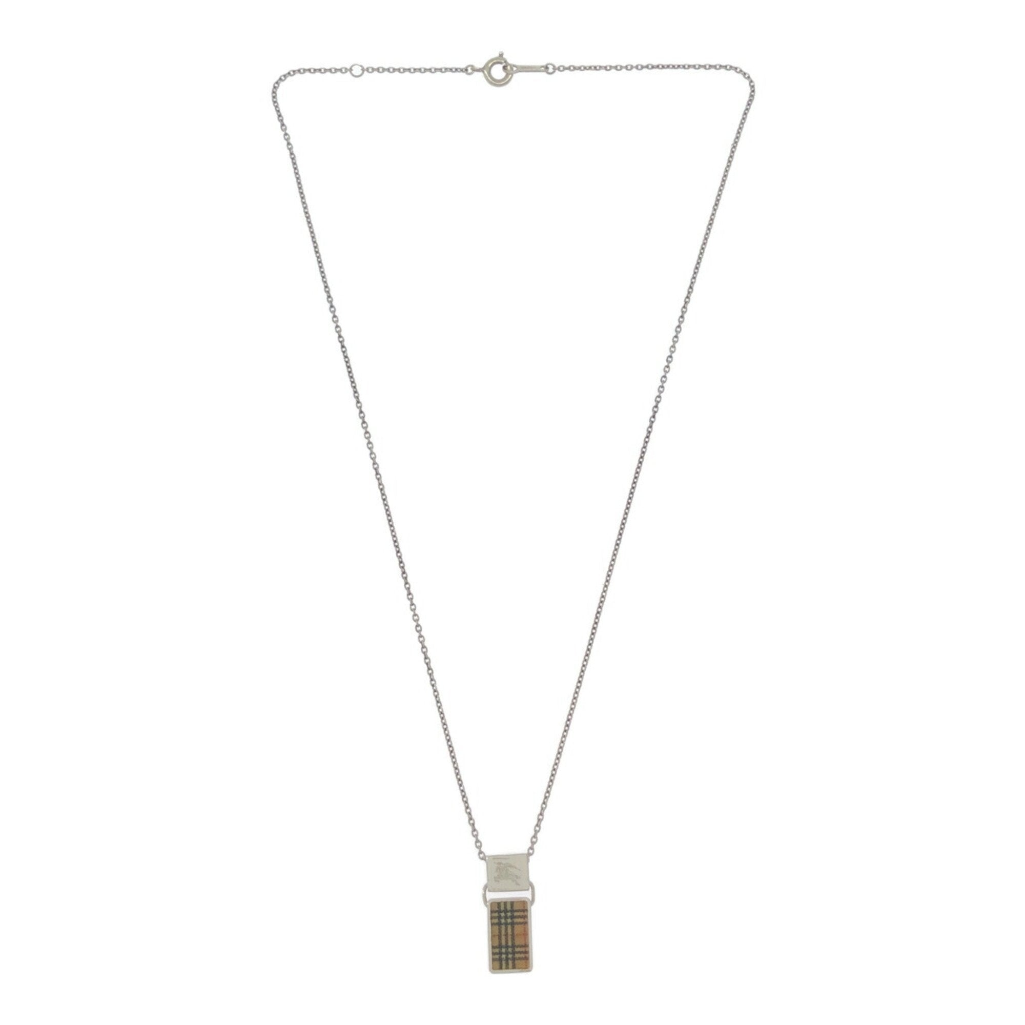 Nova Check Pendant Necklace Sterling Silver