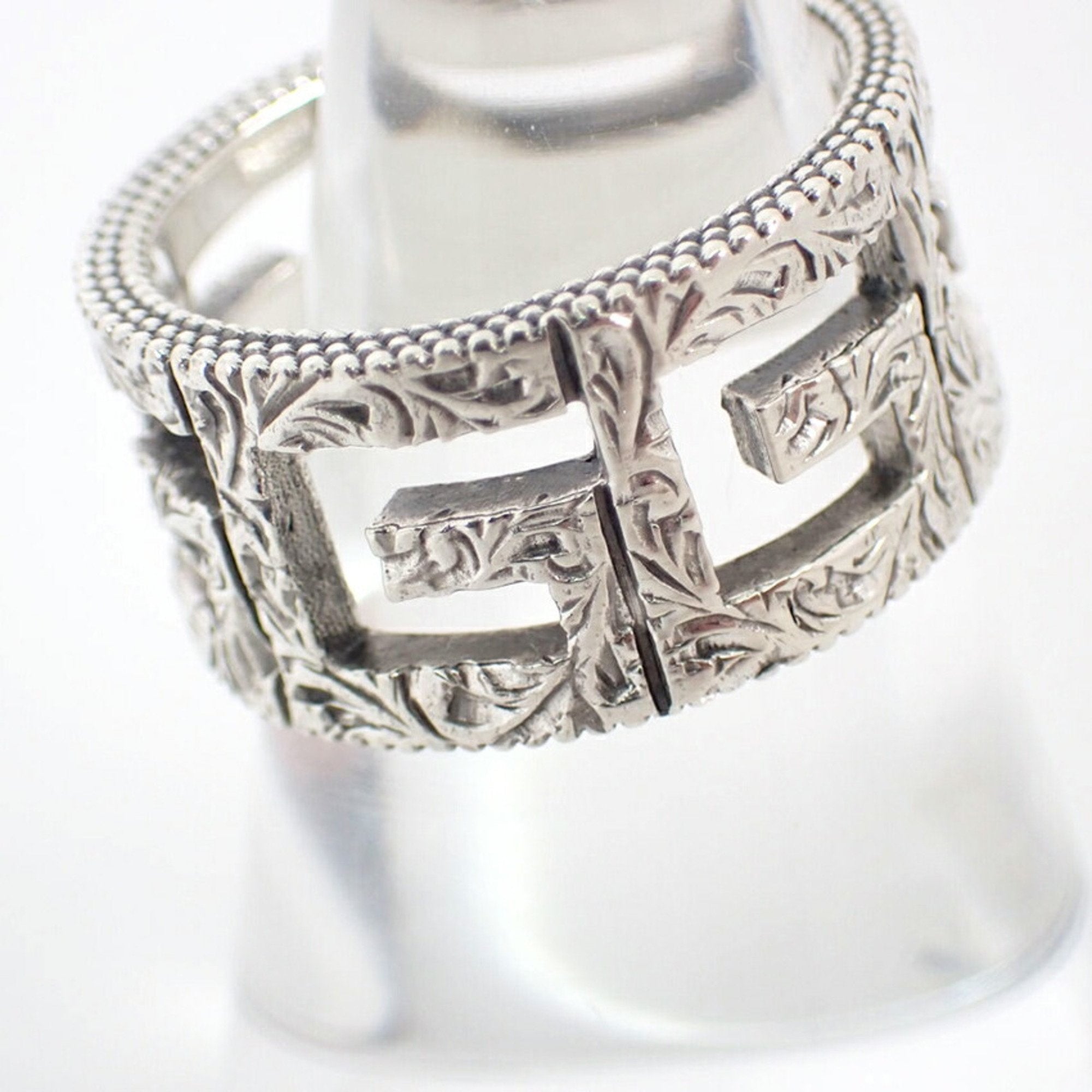 Arabesque Square G Wide Ring Sterling Silver