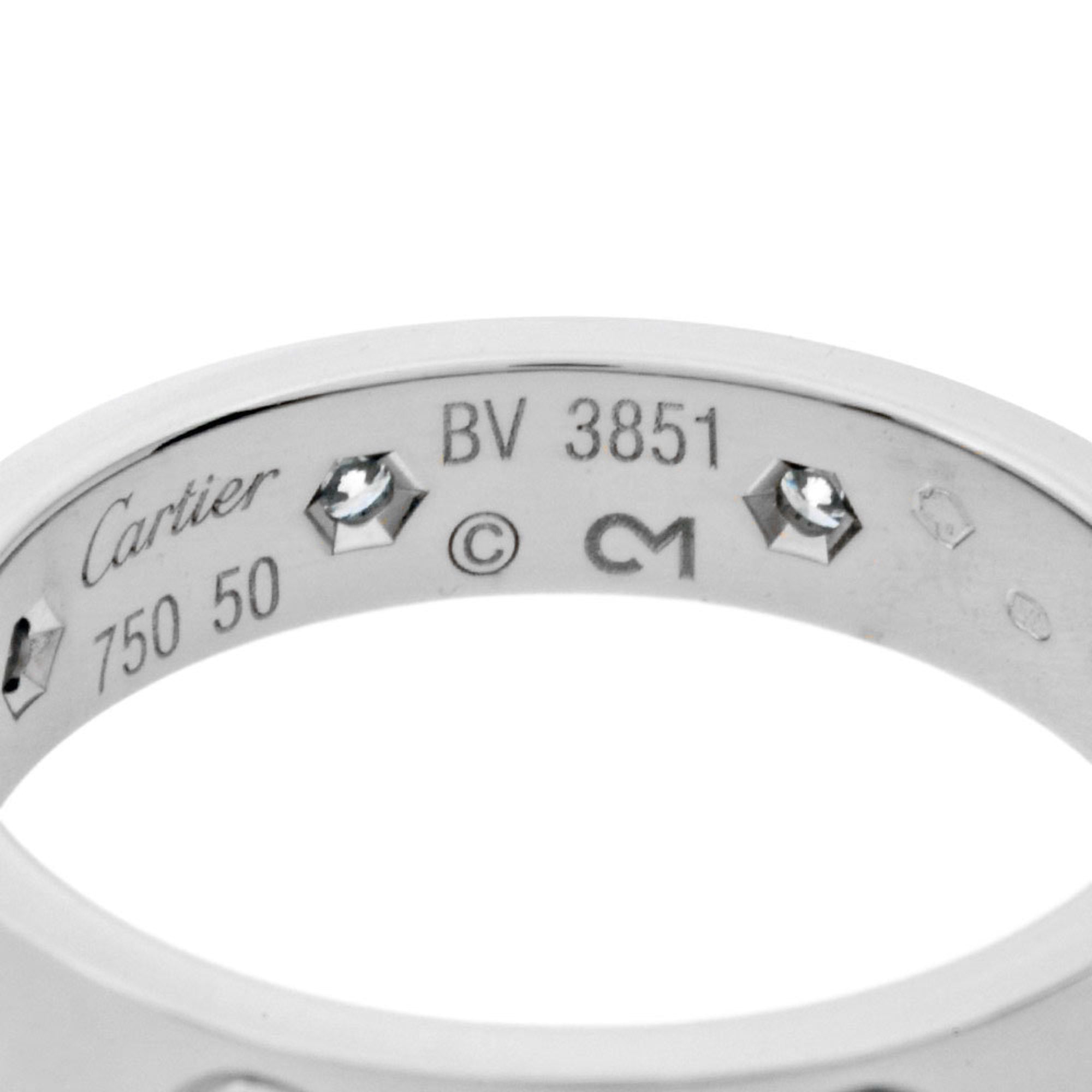 Love Ring 18K White Gold with Diamond Mini