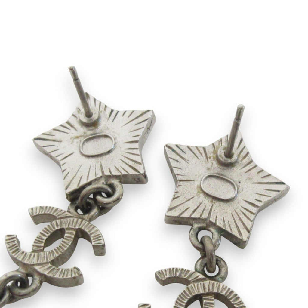 CC Logo Star Earrings Sterling Silver Sterling Silver