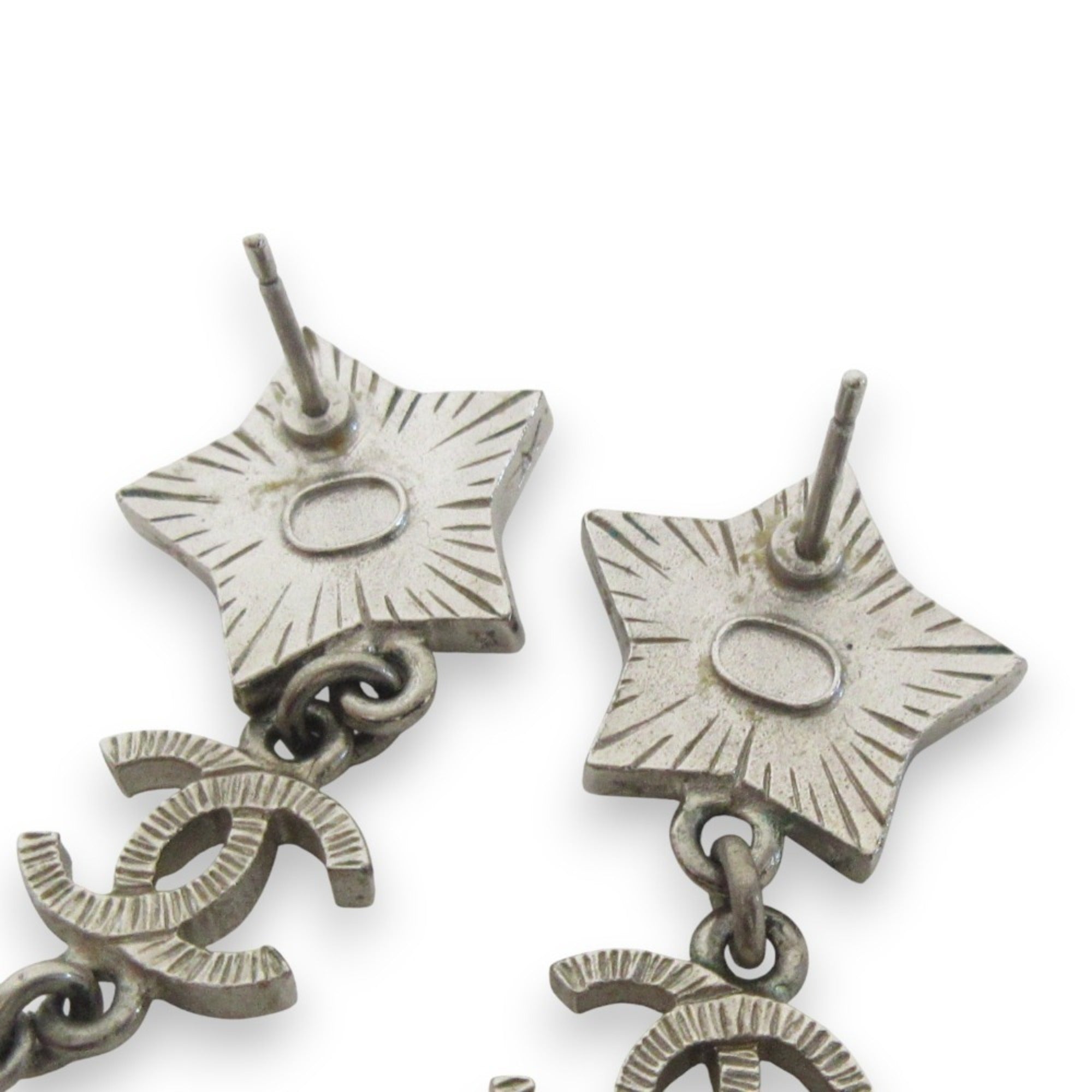 CC Logo Star Earrings Sterling Silver Sterling Silver
