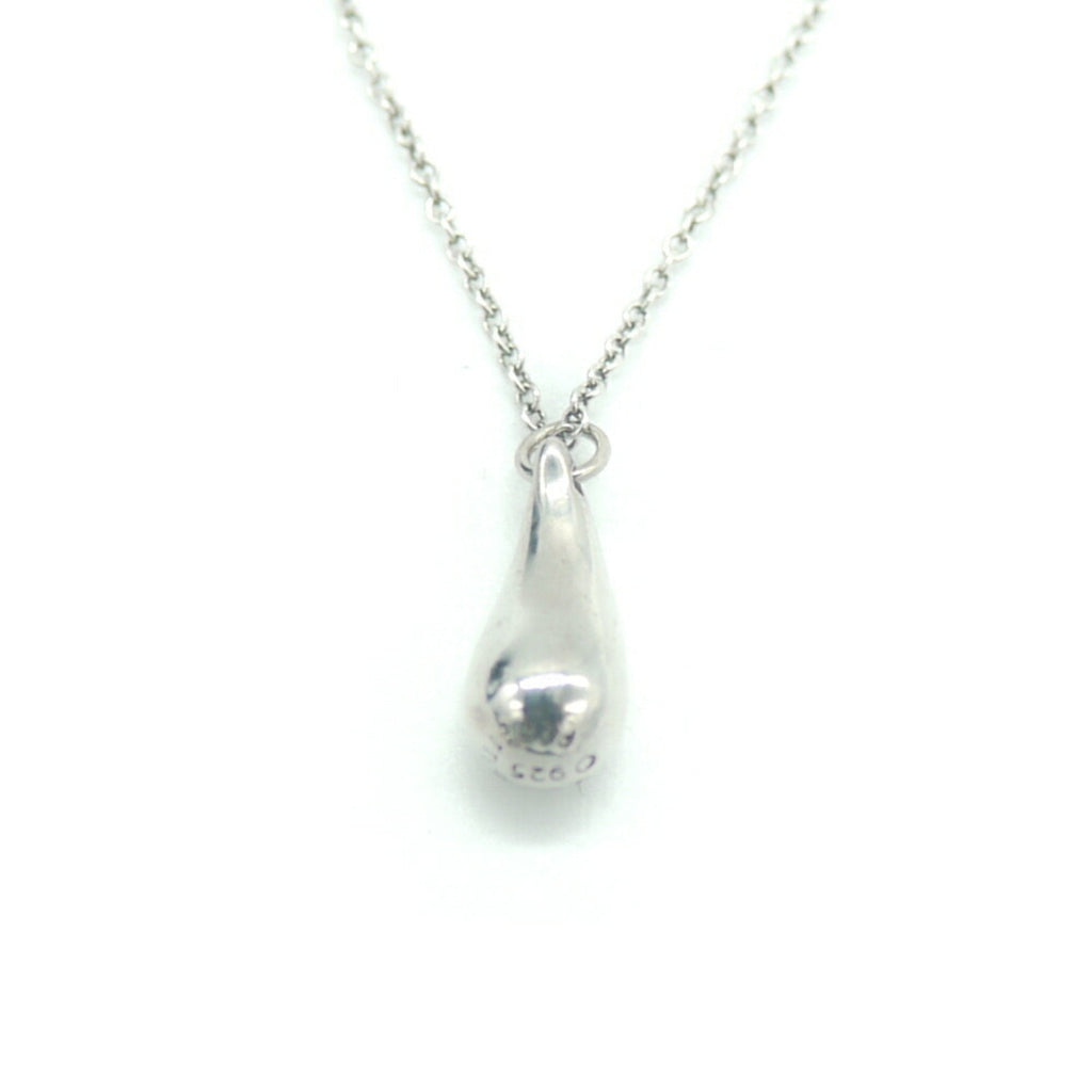 Elle Peretti Teardrop Pendant Necklace Sterling Silver Azuki Chain