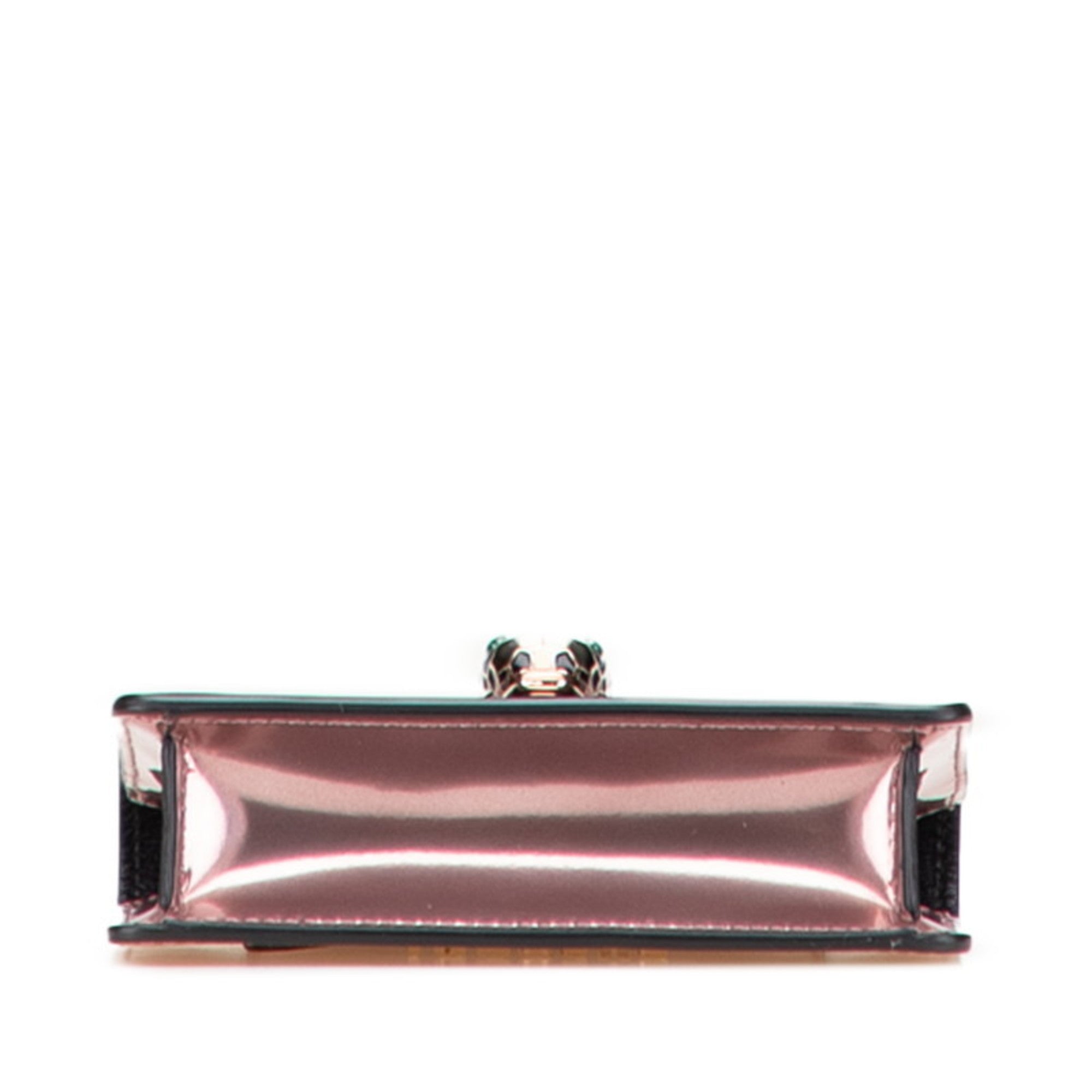 Serpenti Forever Square Shoulder Bag Metallic Leather Small