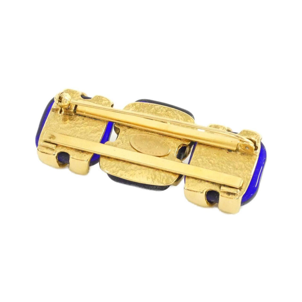 Brooch Blue and Gold