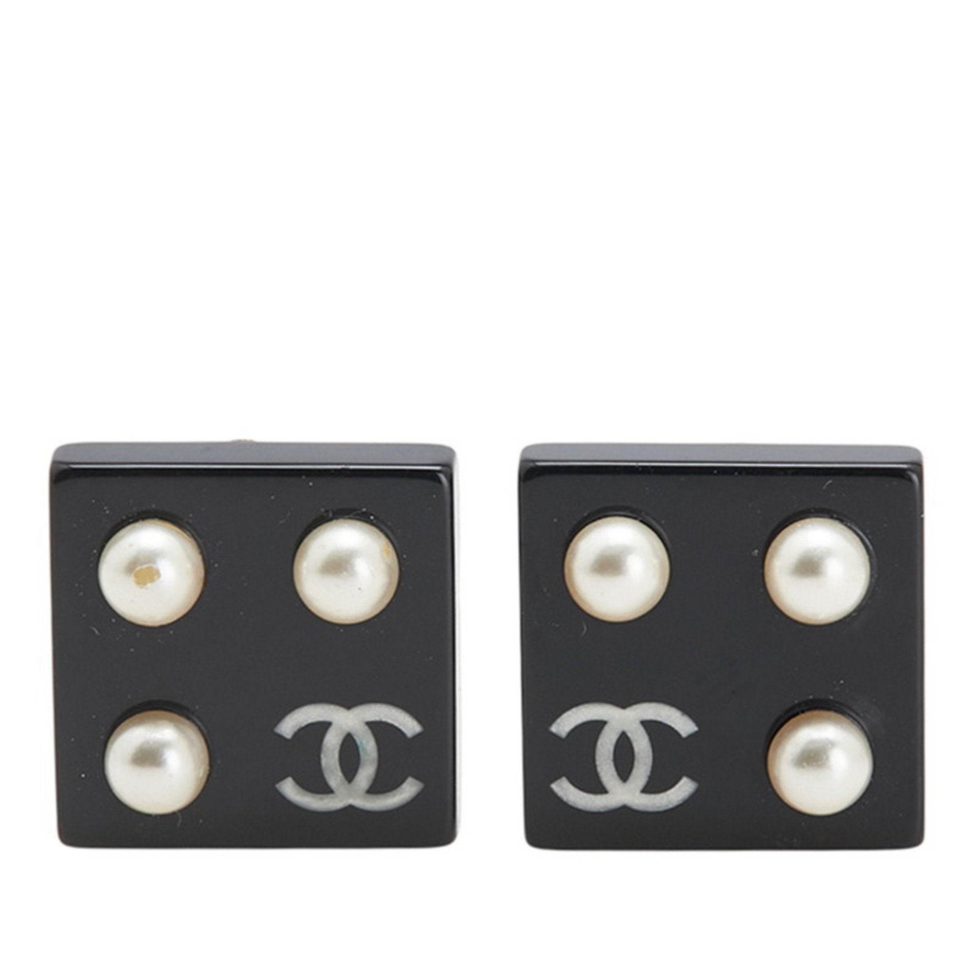 CC Logo Clip-On Earrings Gold-Tone Metal