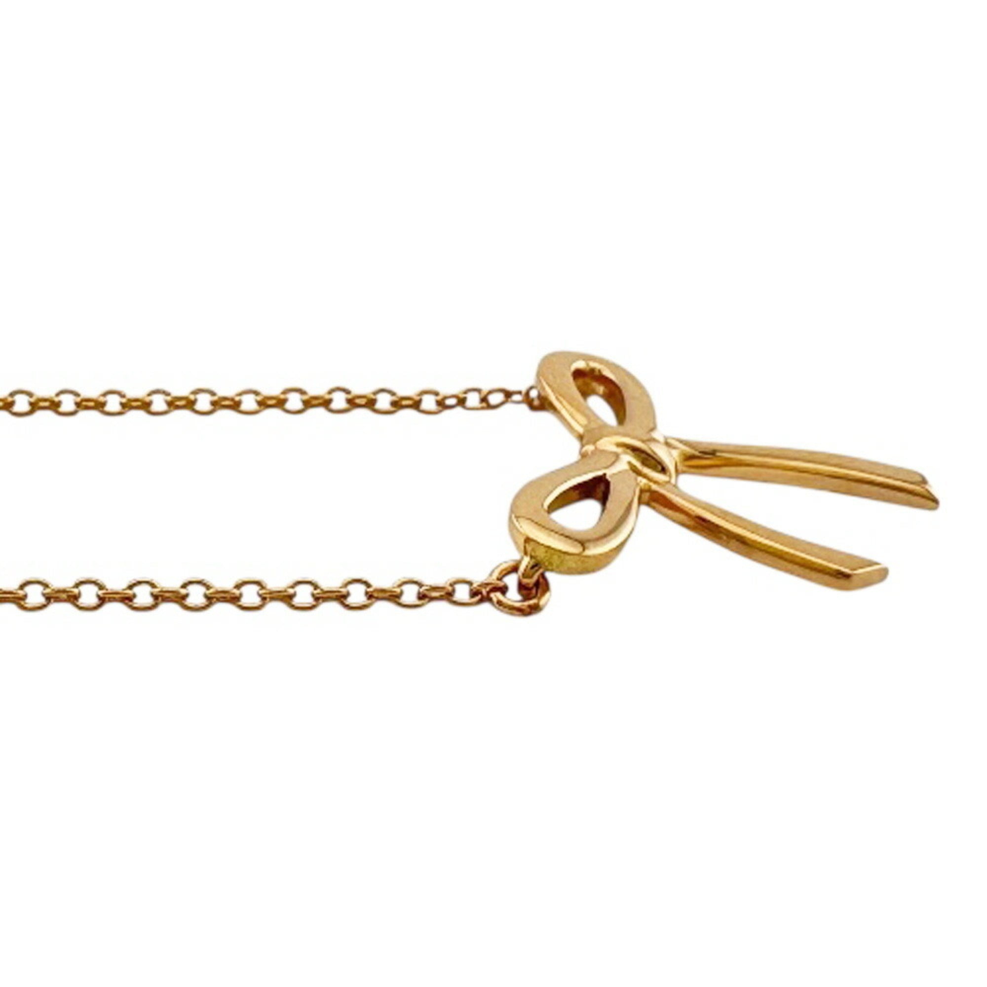 Bow Pendant Necklace 18K Rose Gold