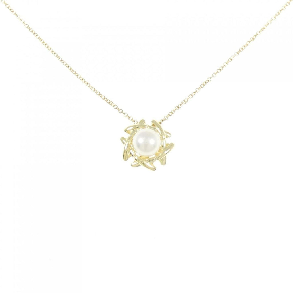 Pendant Necklace 18K Yellow Gold with Akoya Pearl Medium