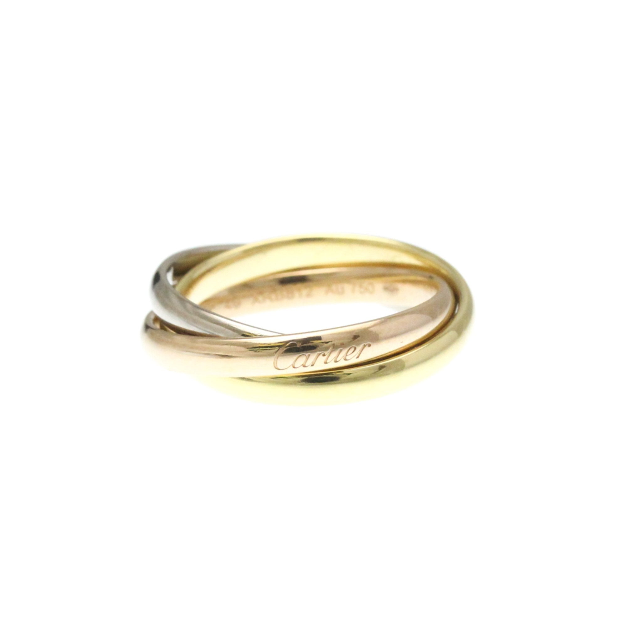 Vendome Louis Cartier Band Ring 18K Tricolor Gold