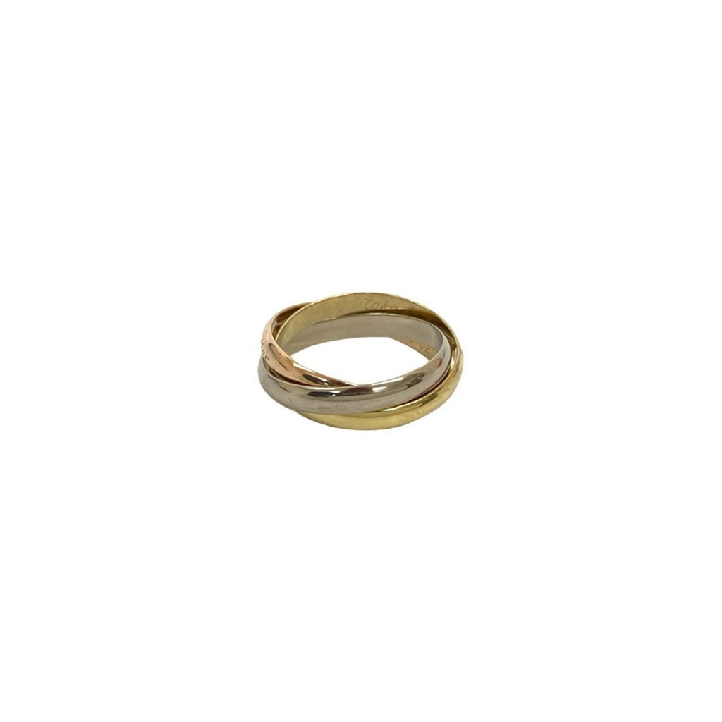 Vendome Louis Cartier Band Ring 18K Tricolor Gold