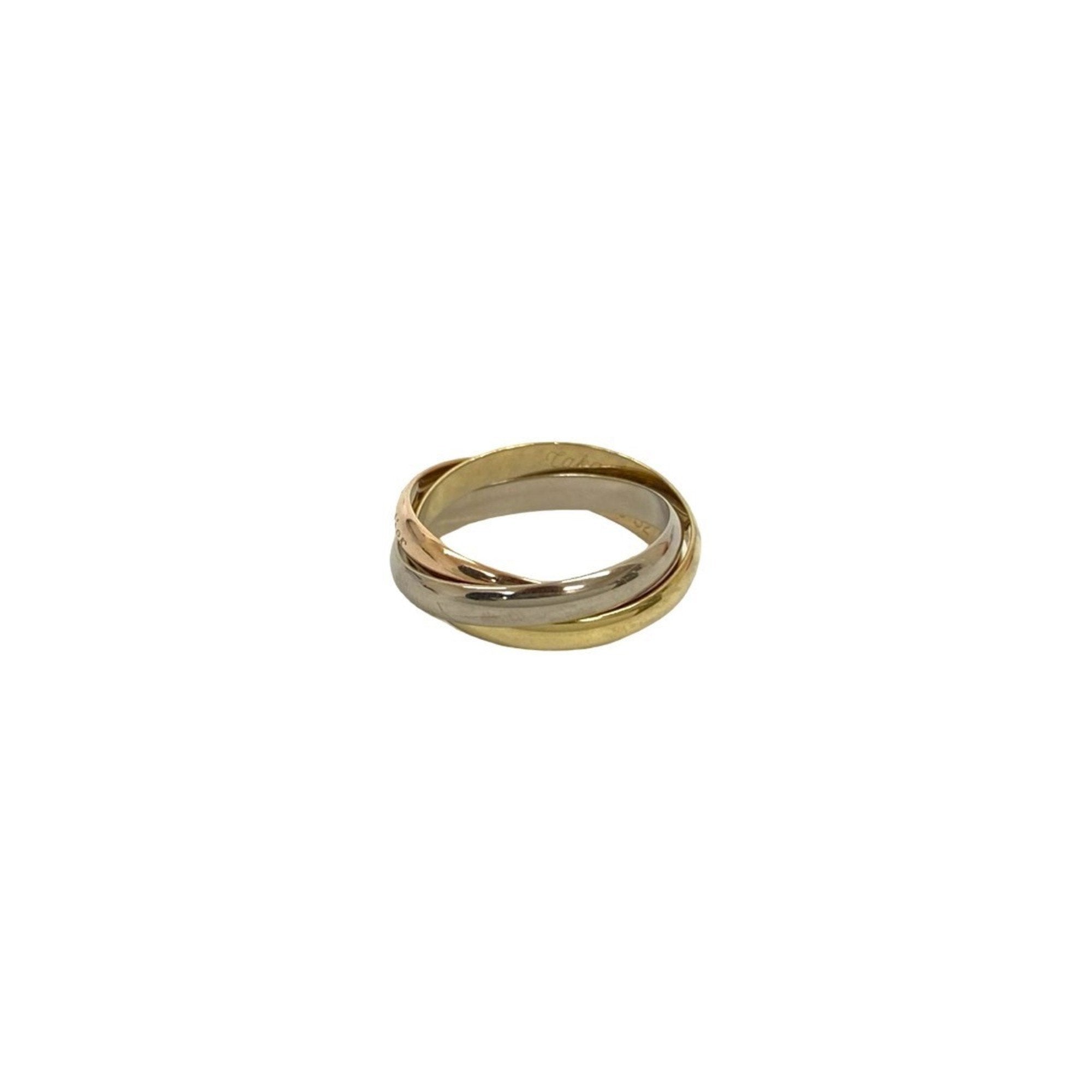 Vendome Louis Cartier Band Ring 18K Tricolor Gold