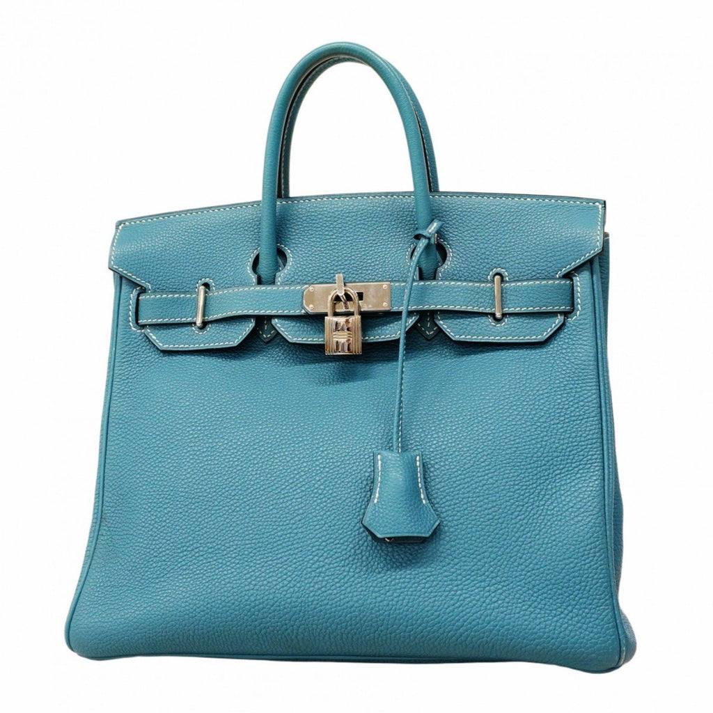 Birkin Handbag Blue Togo with Palladium Hardware 25