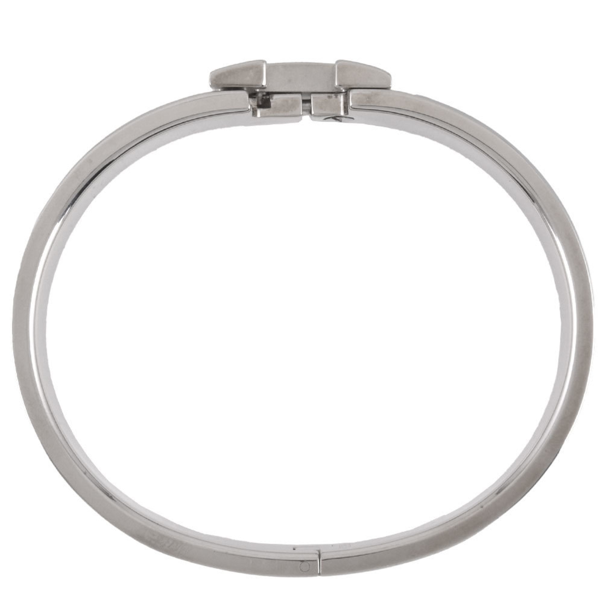 Clic Bangle Enamel and Metal Light Blue and Silver Mini Bracelet