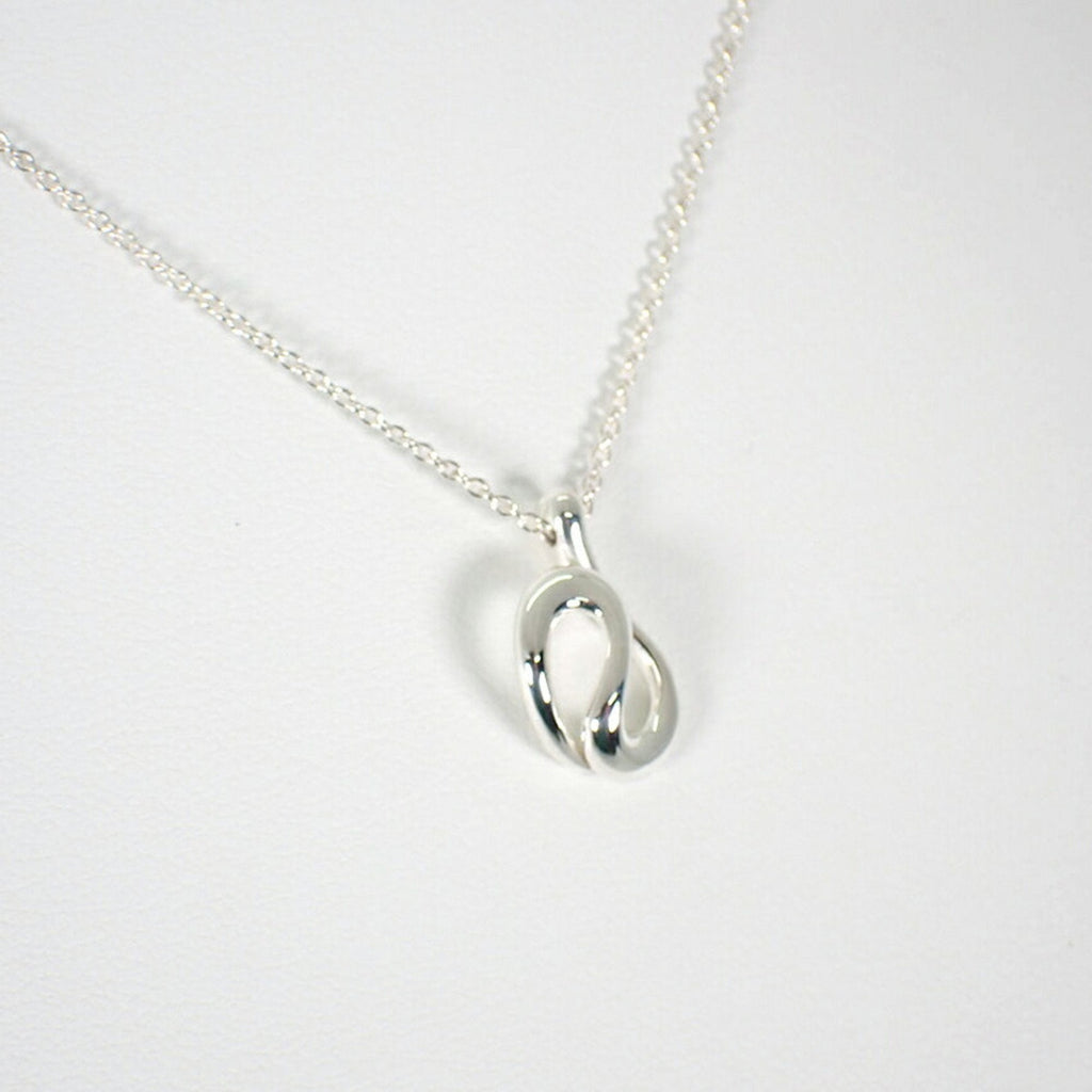 Wave Pendant Necklace Sterling Silver