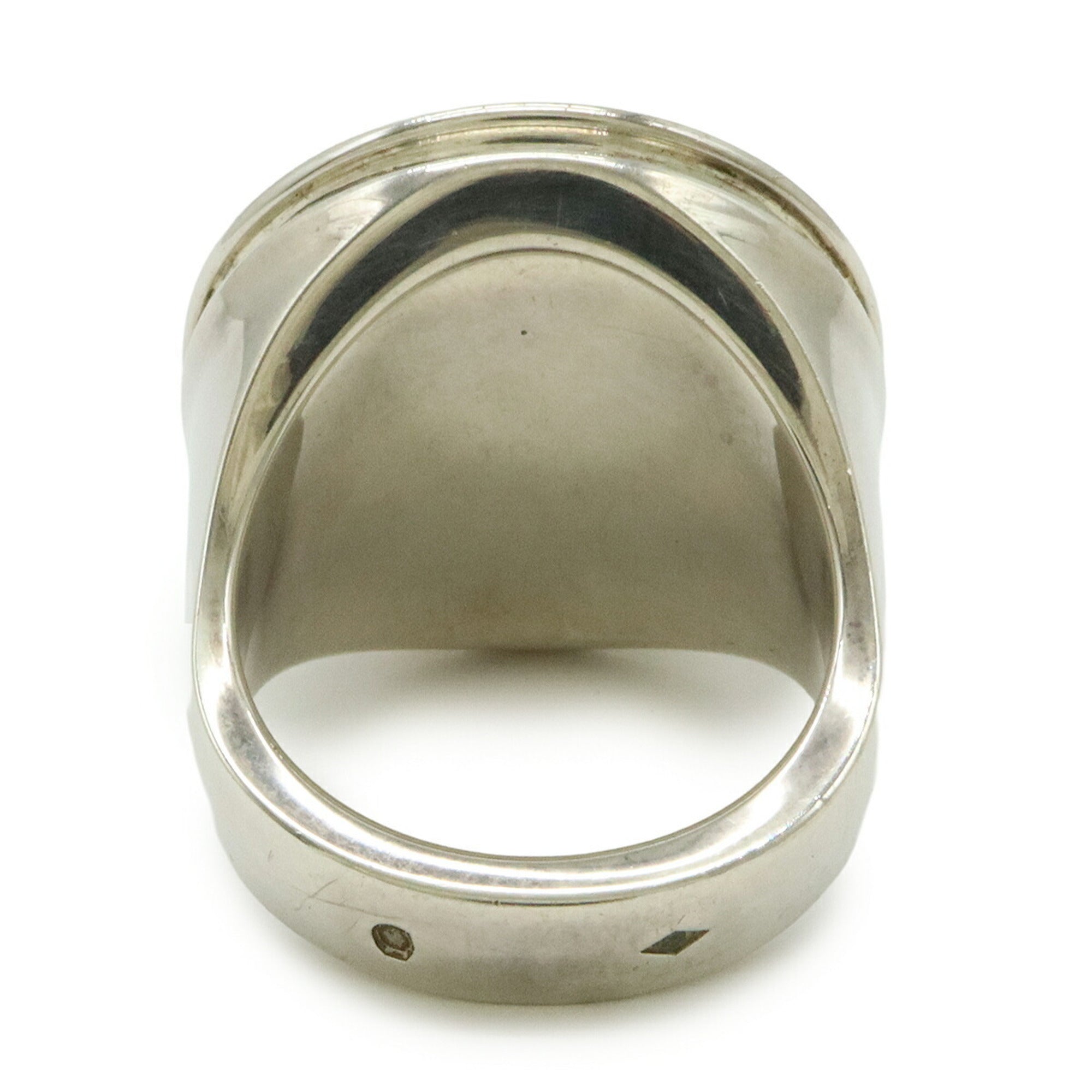 Signet Circle Ring Sterling Silver Black