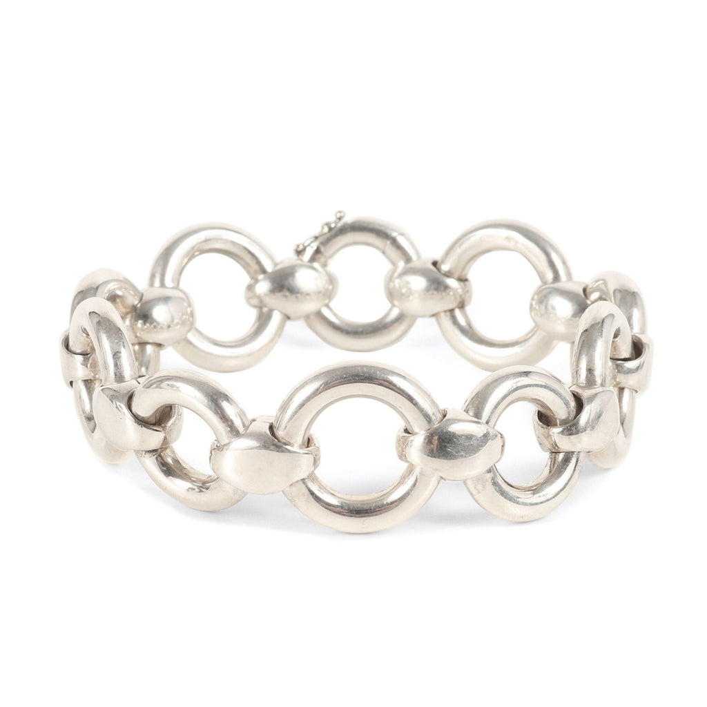Frontal Link Bracelet Sterling Silver